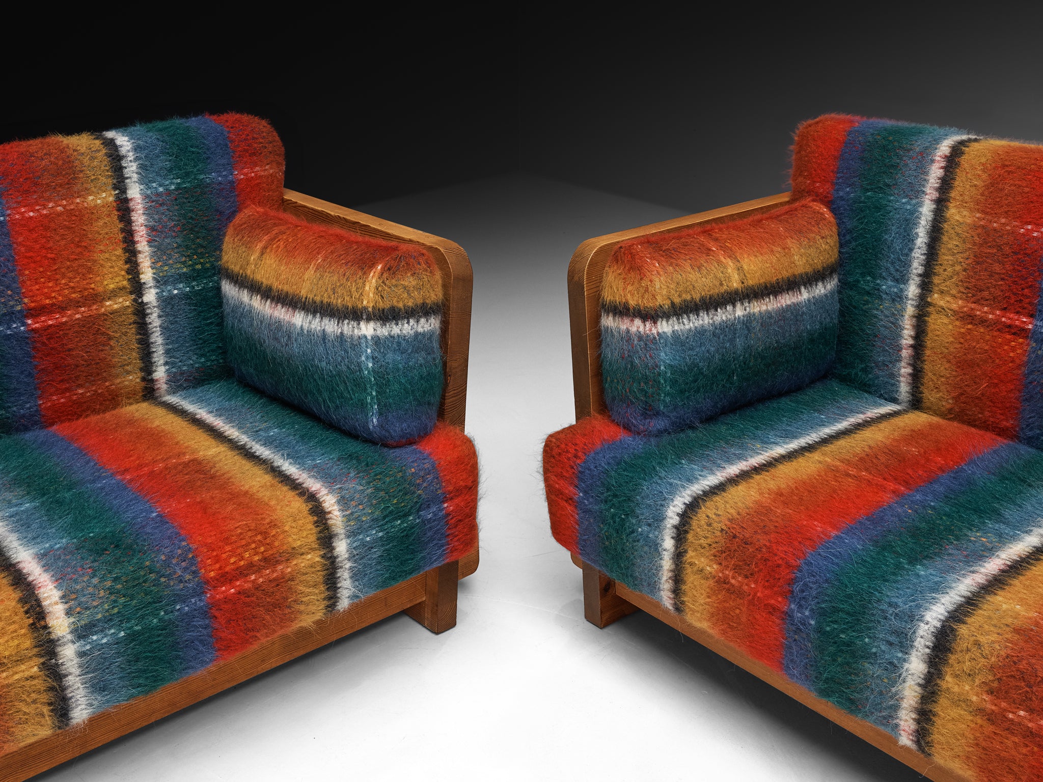 Axel Einar Hjorth for Nordiska Kompaniet 'Lovö' Sofa in Solid Pine and Wool Seating Morentz