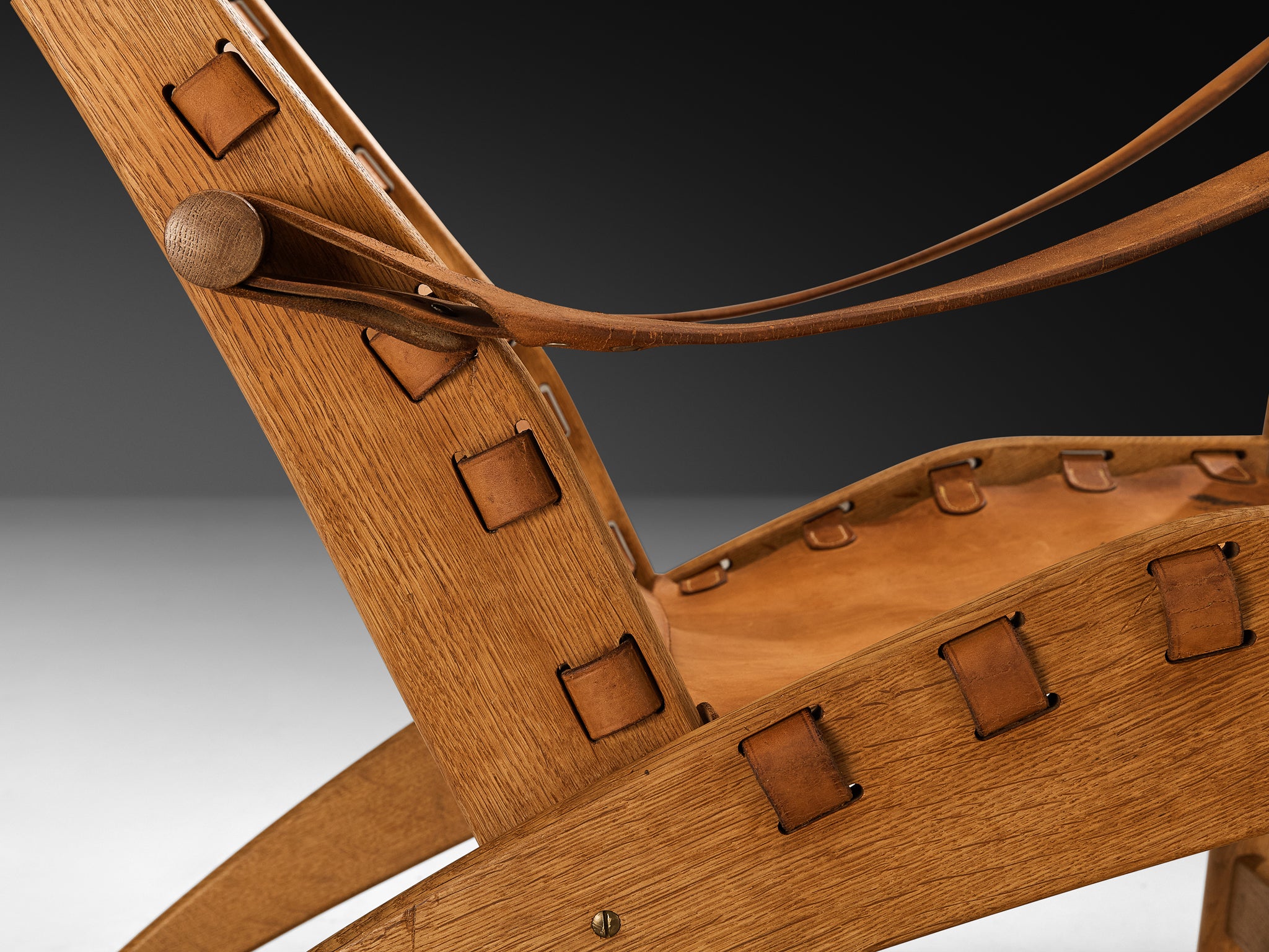 Mogens Voltelen for Niels Vodder 'Copenhagen II' Lounge Chair in Oak and Leather Seating Morentz