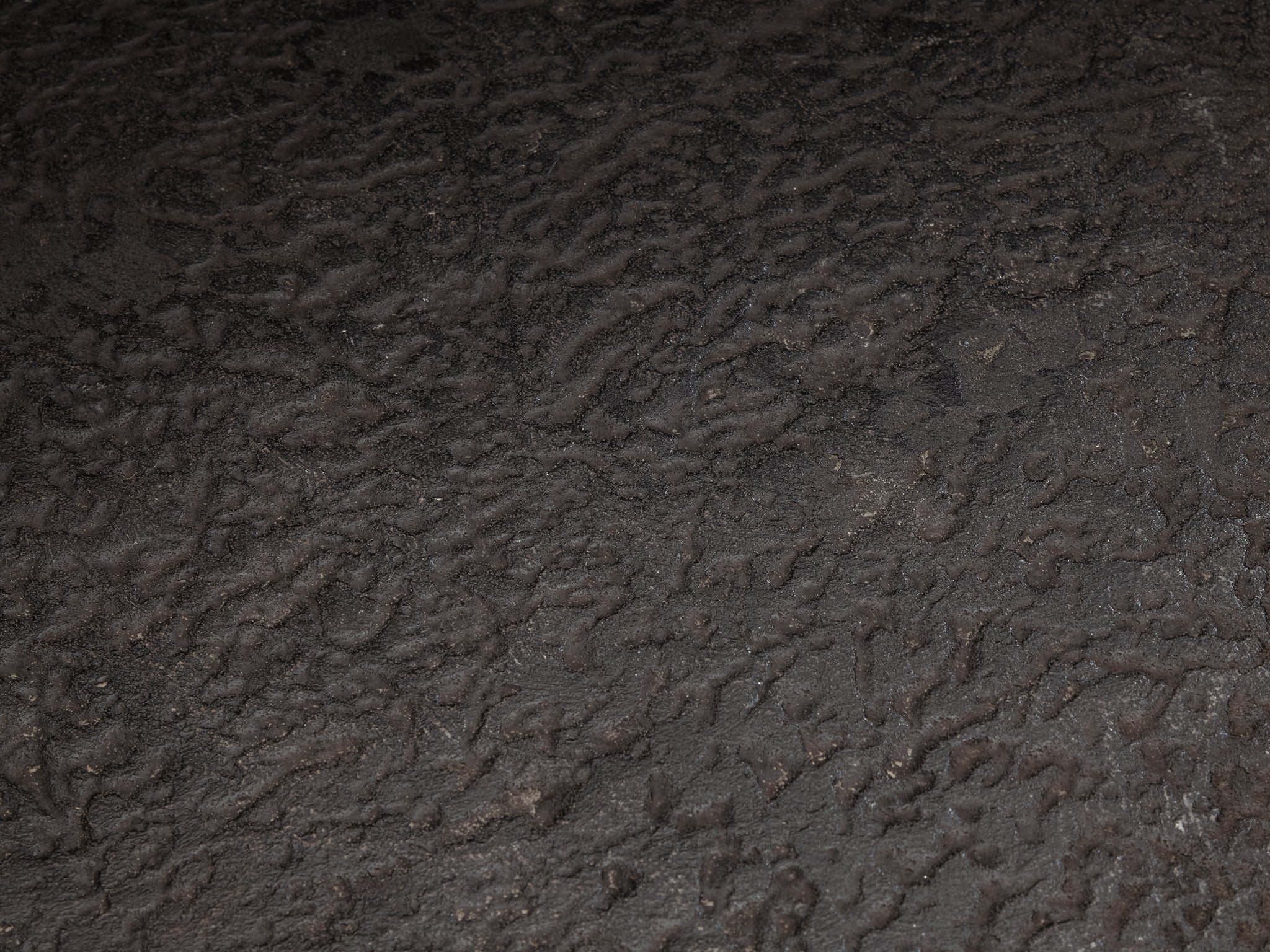 Brutalist Square Coffee Table in Black Stone Look Resin