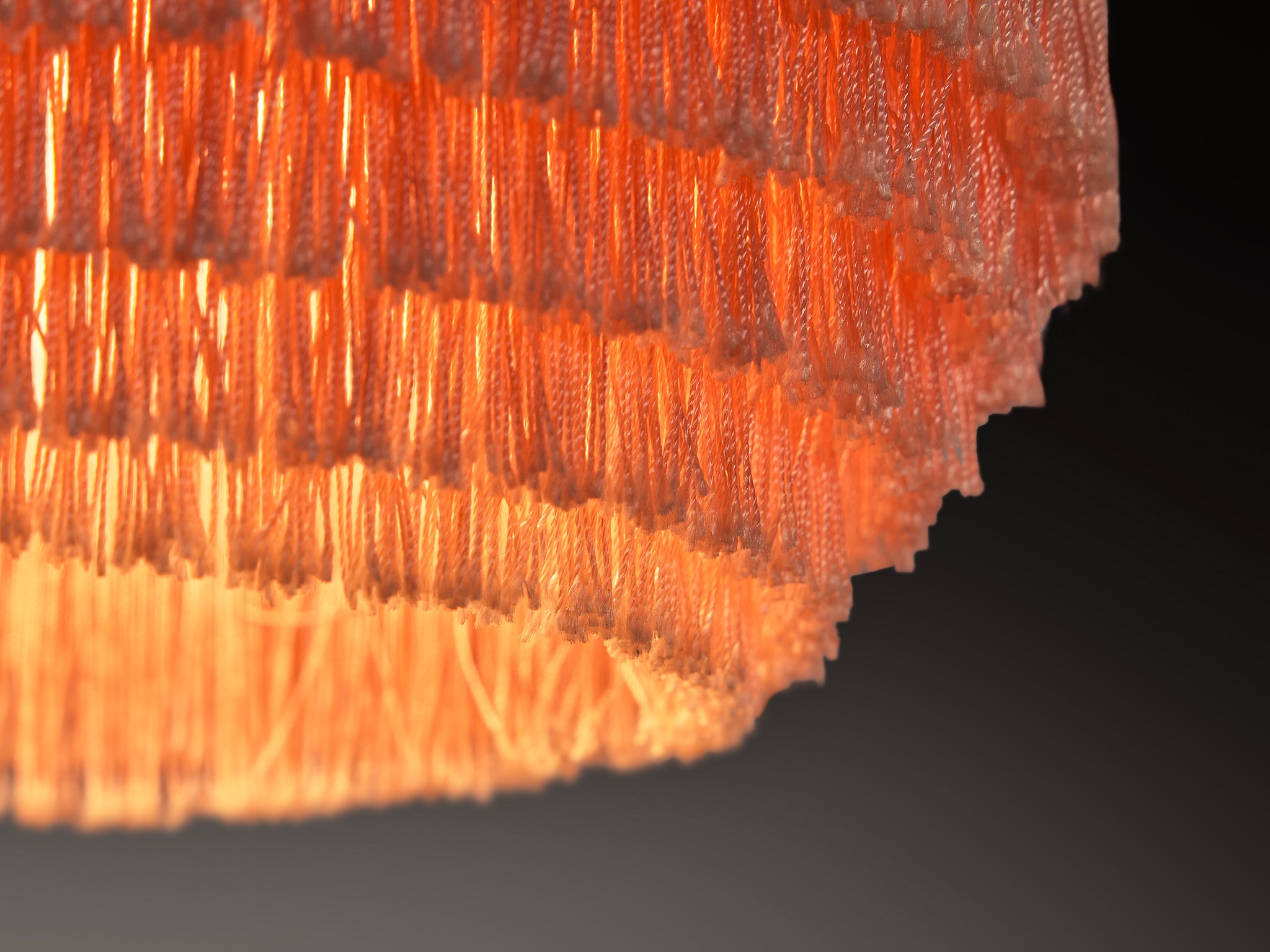 Hans-Agne Jakobsson 'Fringe' Pendants in Silk and Brass Lighting Morentz