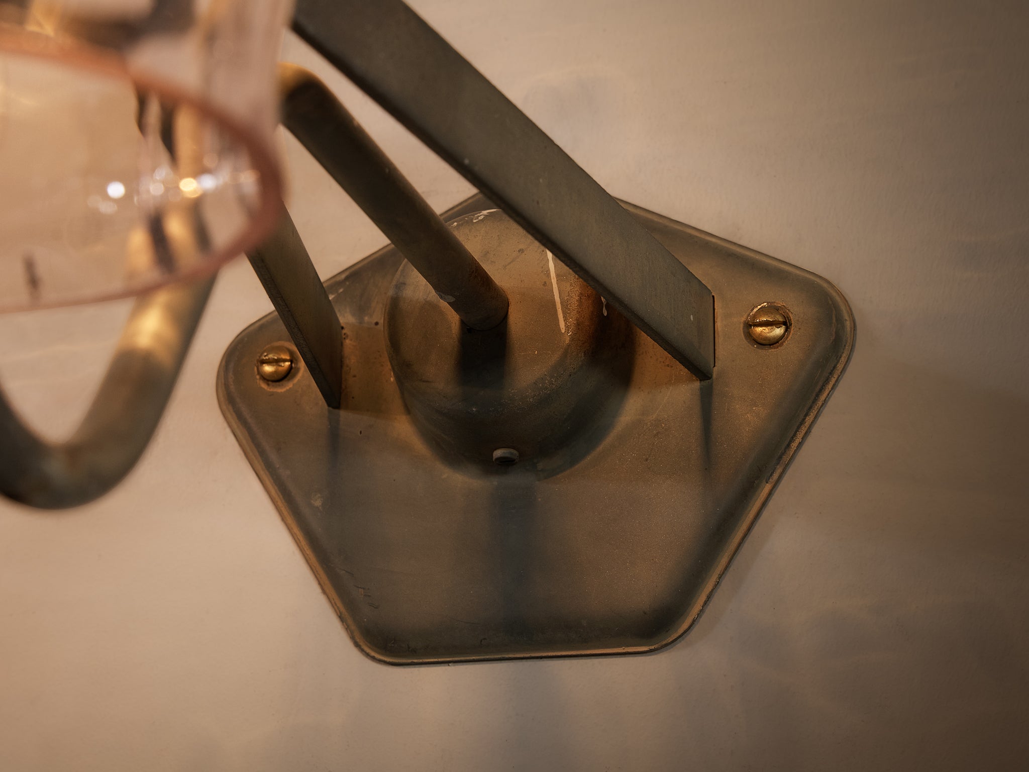 Gunnar Asplund for ASEA Wall Lights in Blown Glass and Metal Lighting Morentz