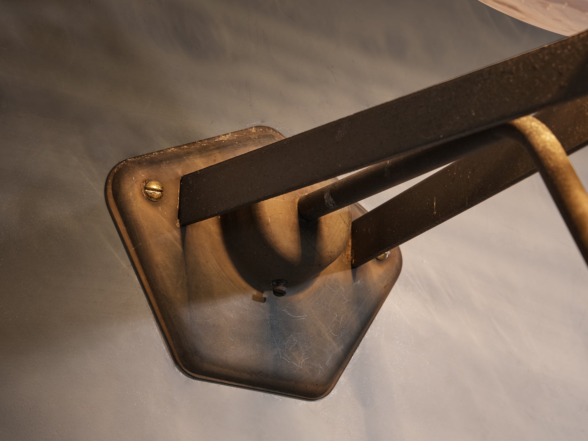 Gunnar Asplund for ASEA Wall Light in Blown Glass and Metal Lighting Morentz