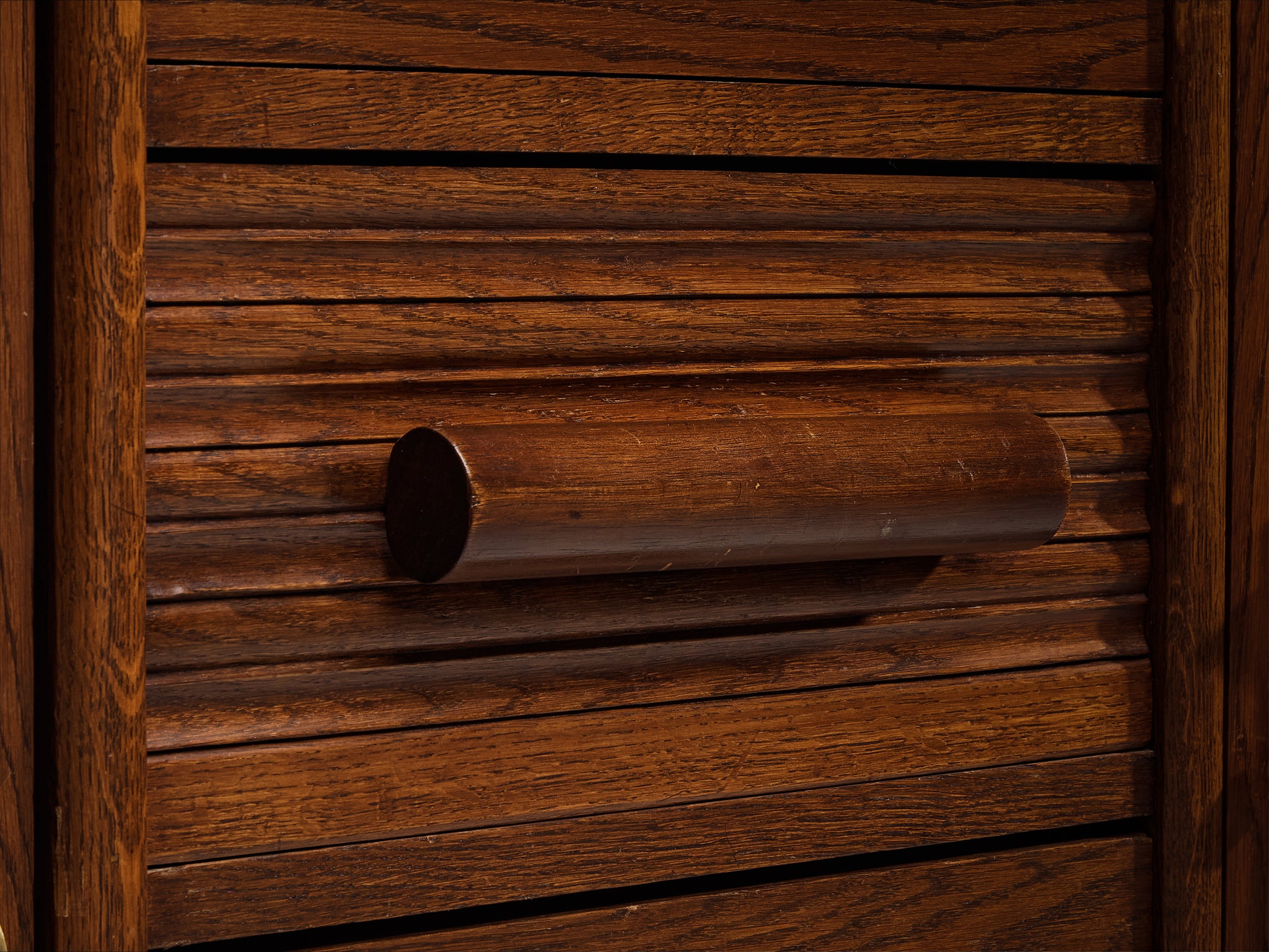 French Art Deco Sideboard in Oak and Brass Detailing Case pieces and storage cabinets Morentz