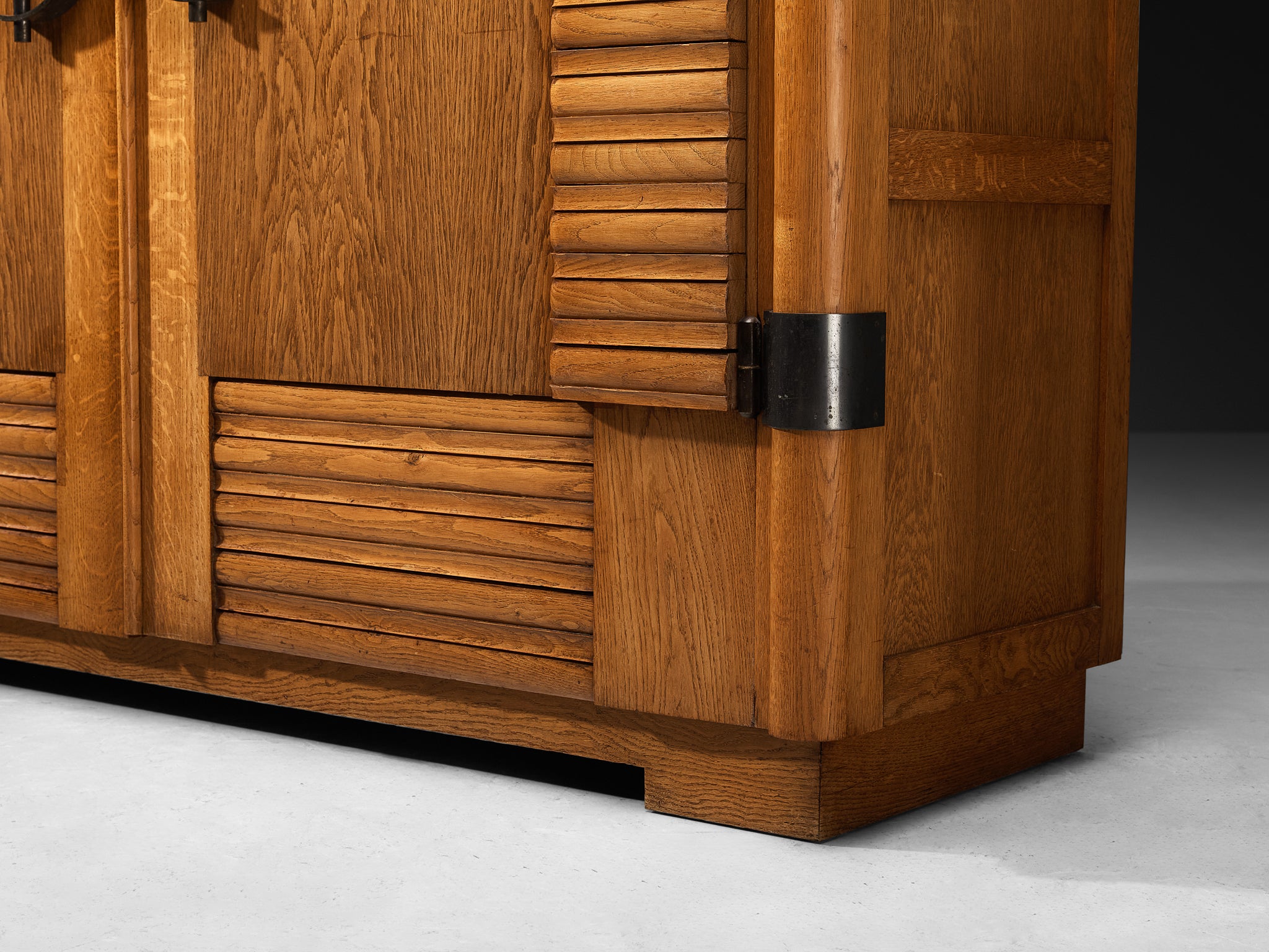 French Art Deco Cabinet in Oak and Brass Detailing Case pieces and storage cabinets Morentz