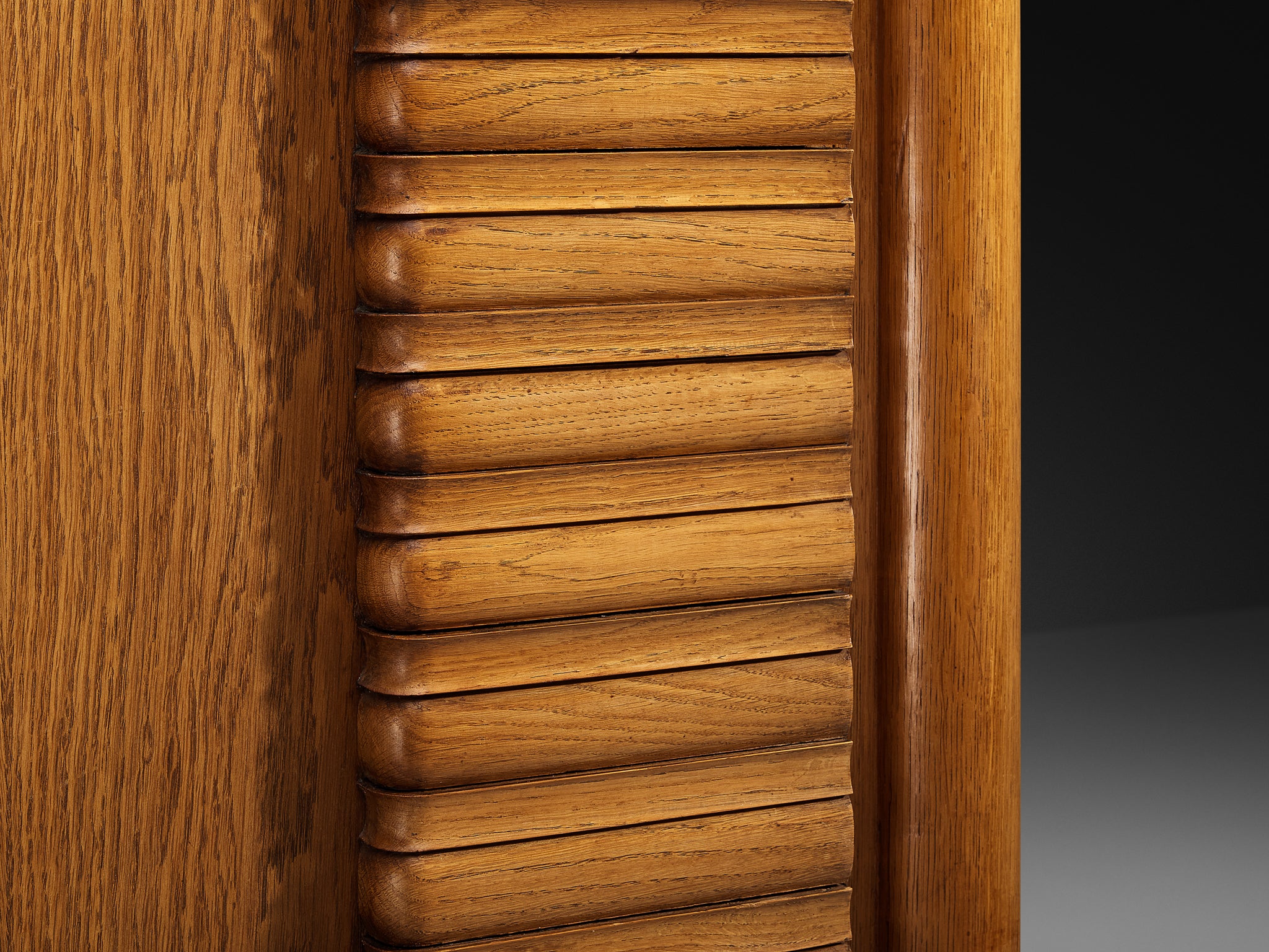 French Art Deco Cabinet in Oak and Brass Detailing Case pieces and storage cabinets Morentz