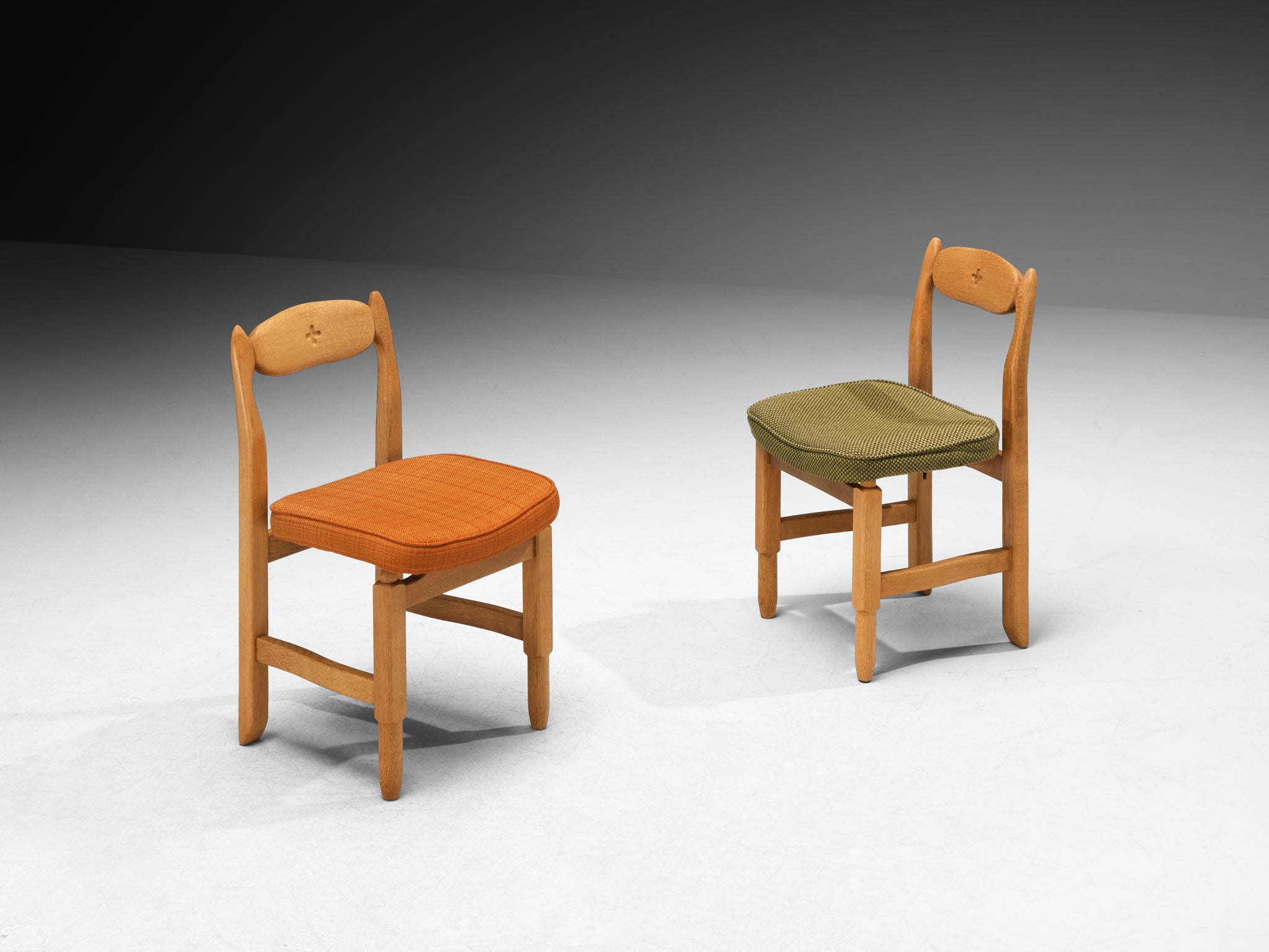 Guillerme & Chambron 'Lorraine' Dining Chairs in Solid Oak Seating Morentz