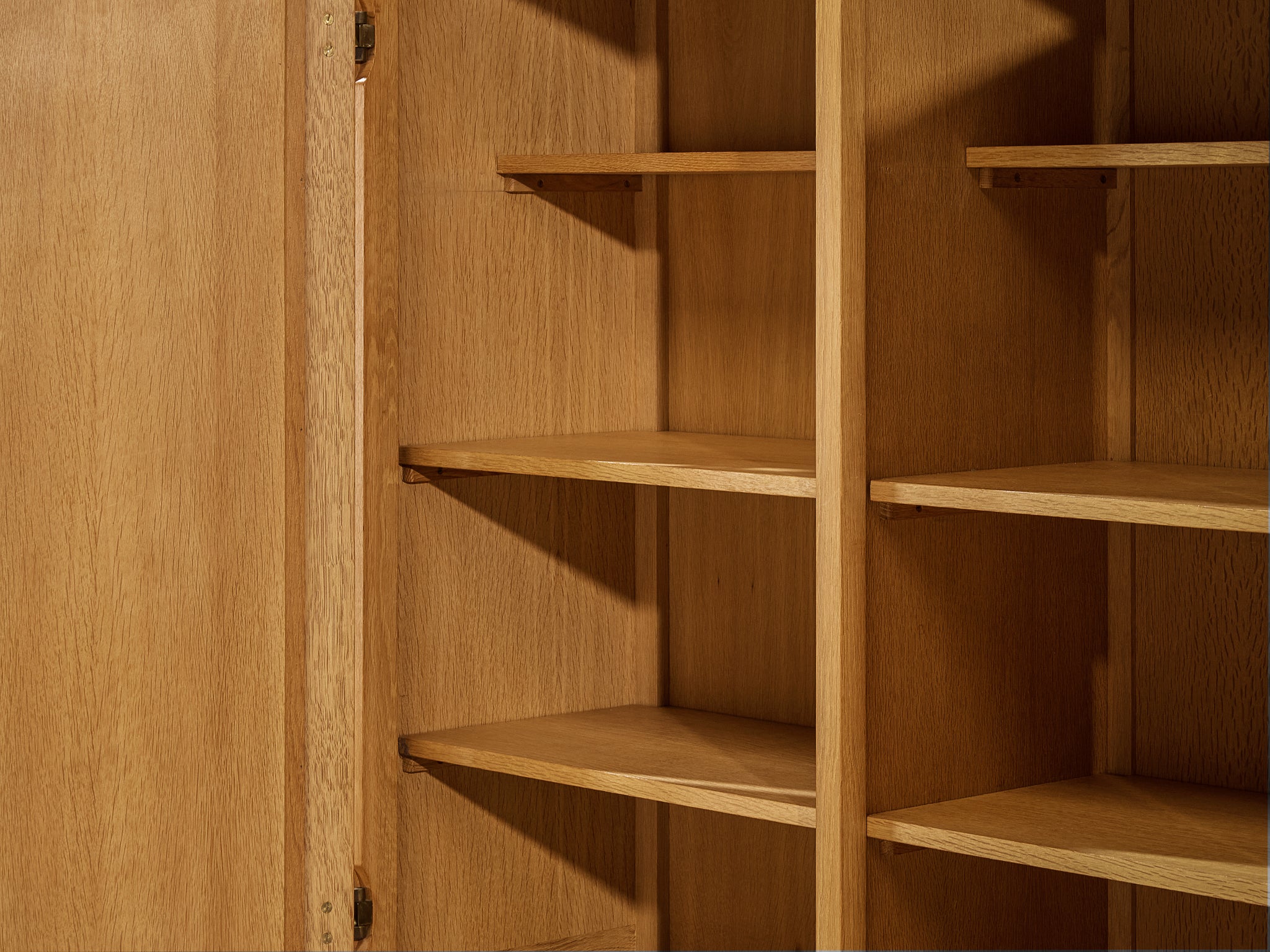 Guillerme & Chambron Highboard in Solid Oak and Brass Case pieces and storage cabinets Morentz
