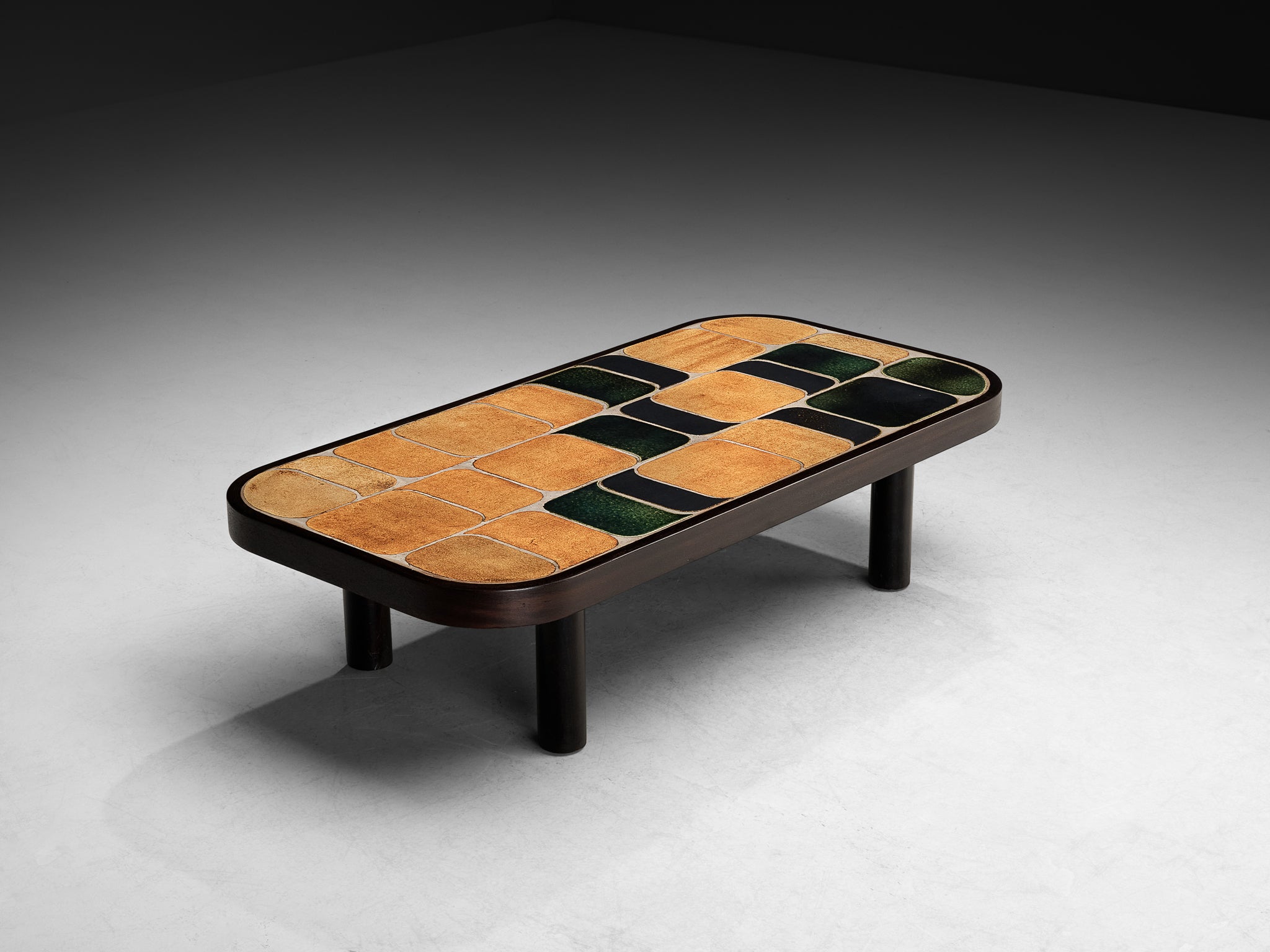 Roger Capron 'Sou-Chong' Coffee Table in Ceramic and Wood