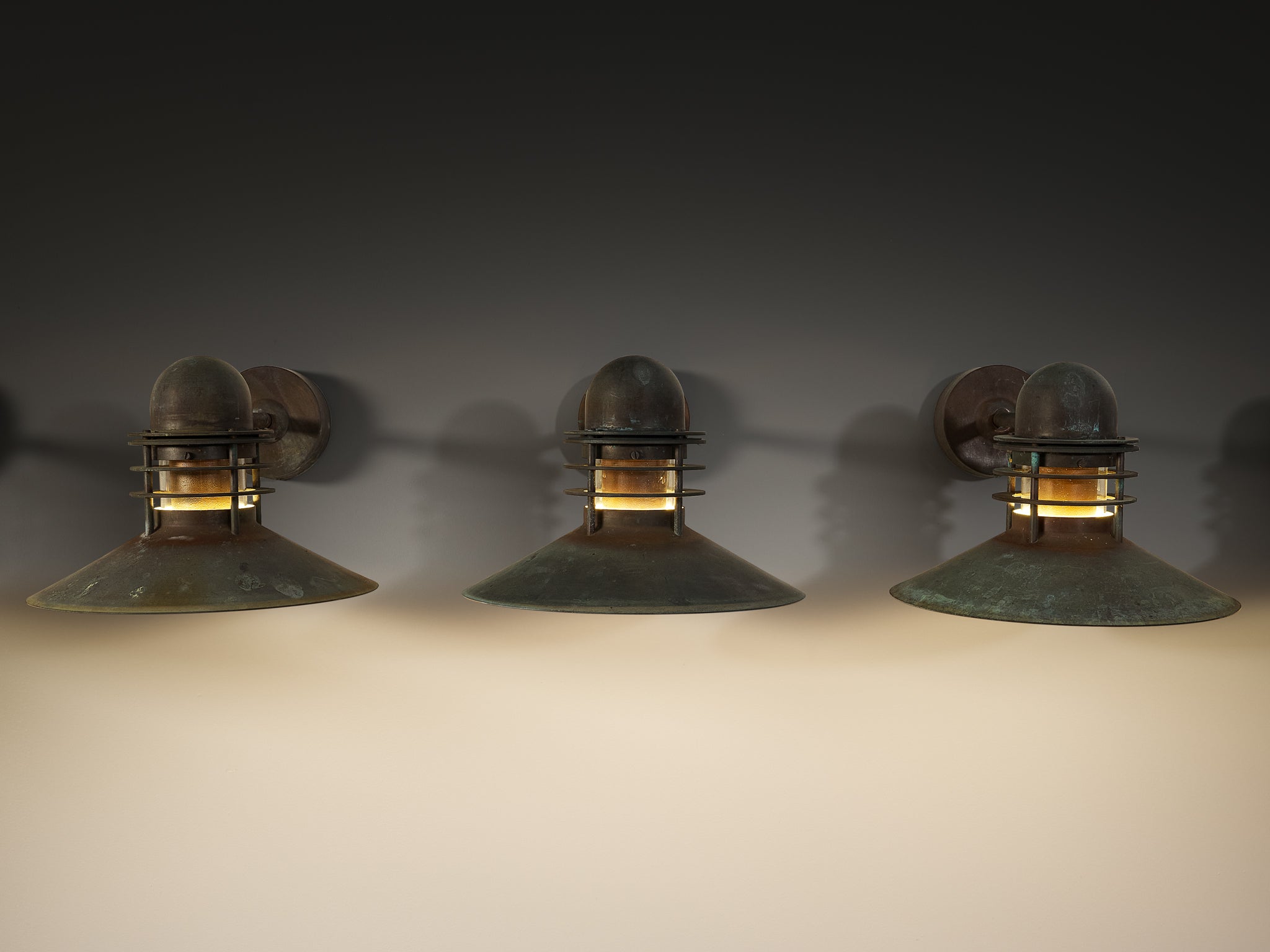 Homann & Kjær for Louis Poulson Wall Lamps ‘Nyhavn’ in Copper Lighting Morentz