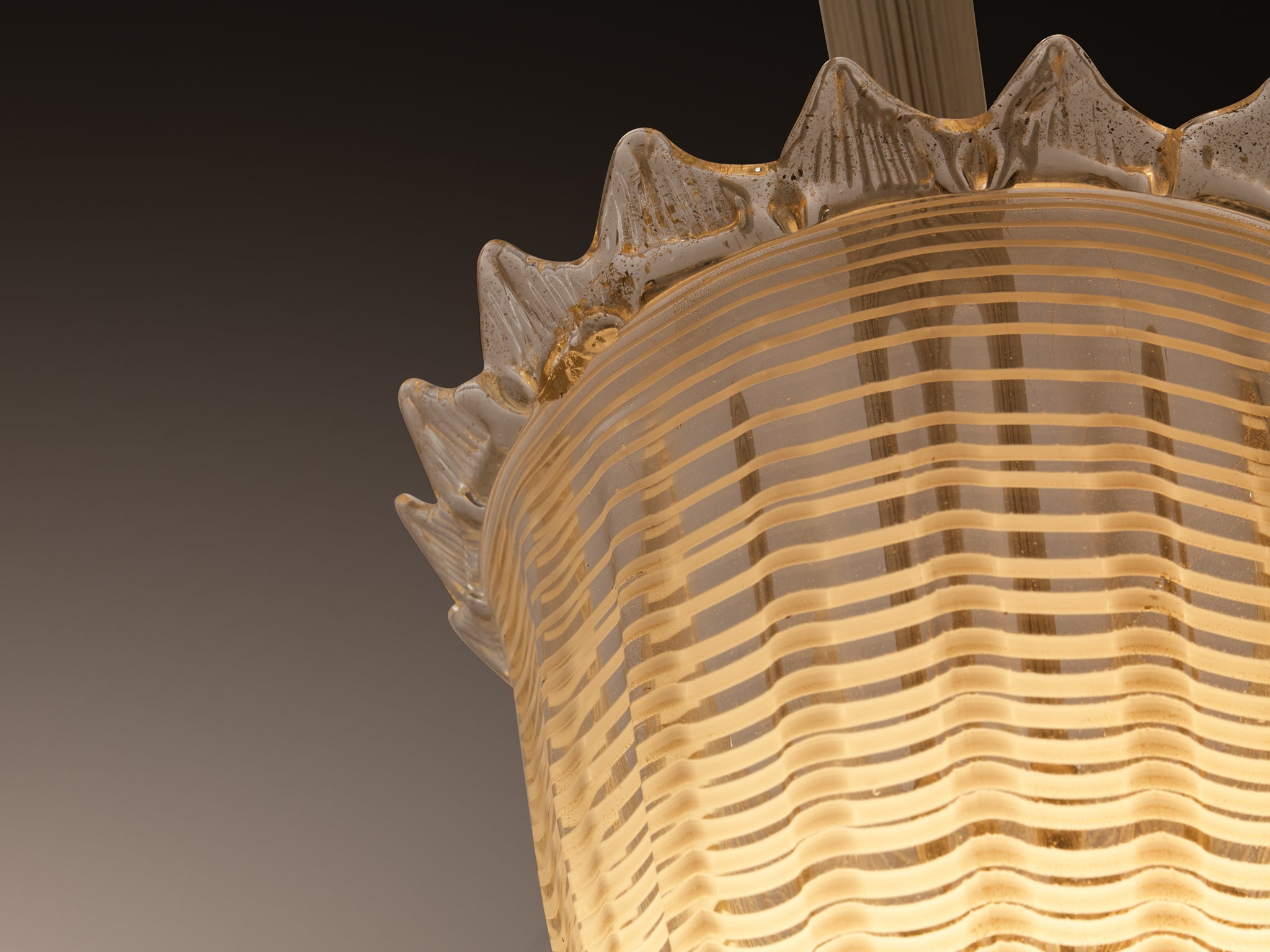 Barovier & Toso Italian Pendant Chandelier in Murano Glass