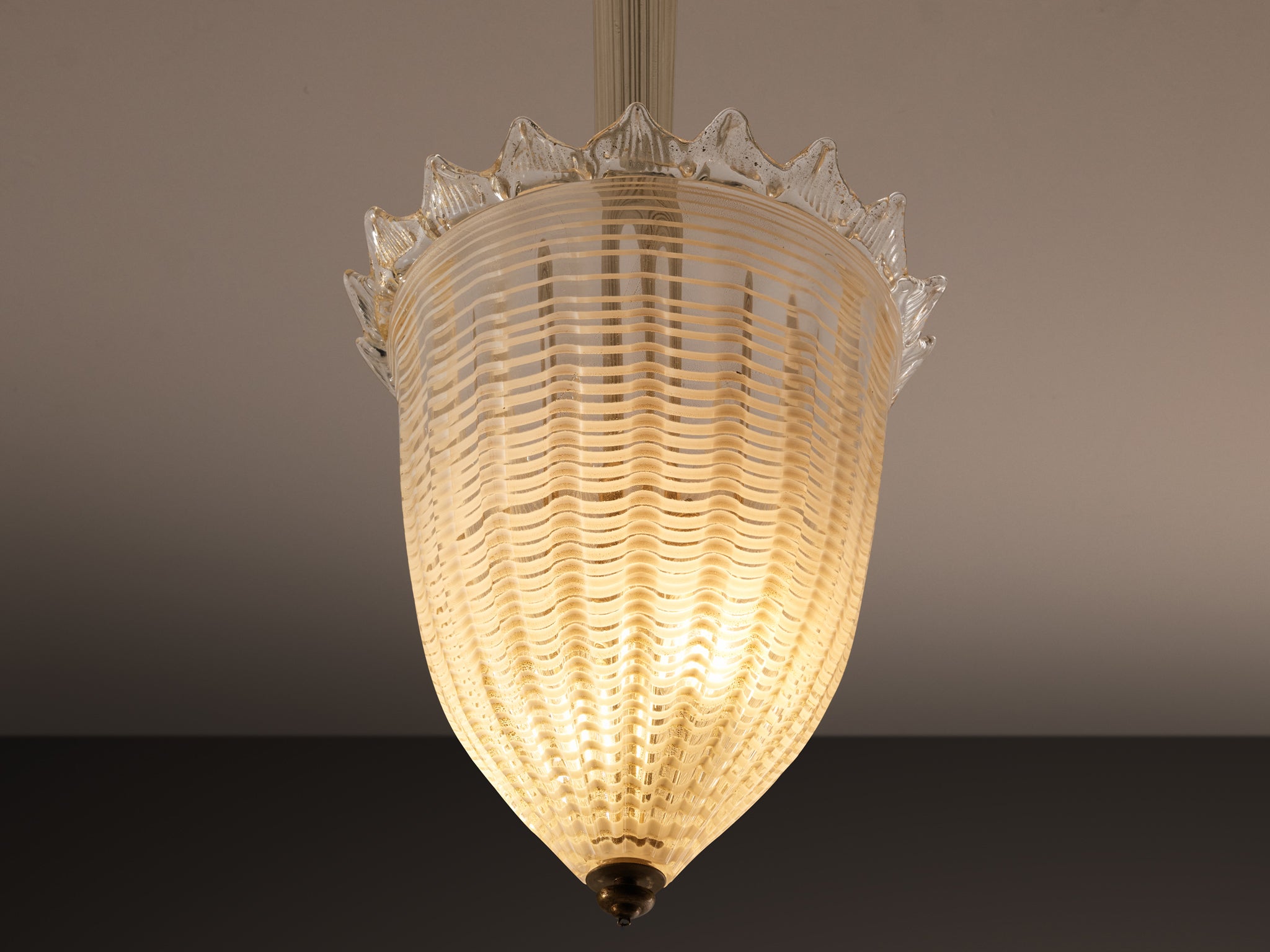 Barovier & Toso Italian Pendant Chandelier in Murano Glass