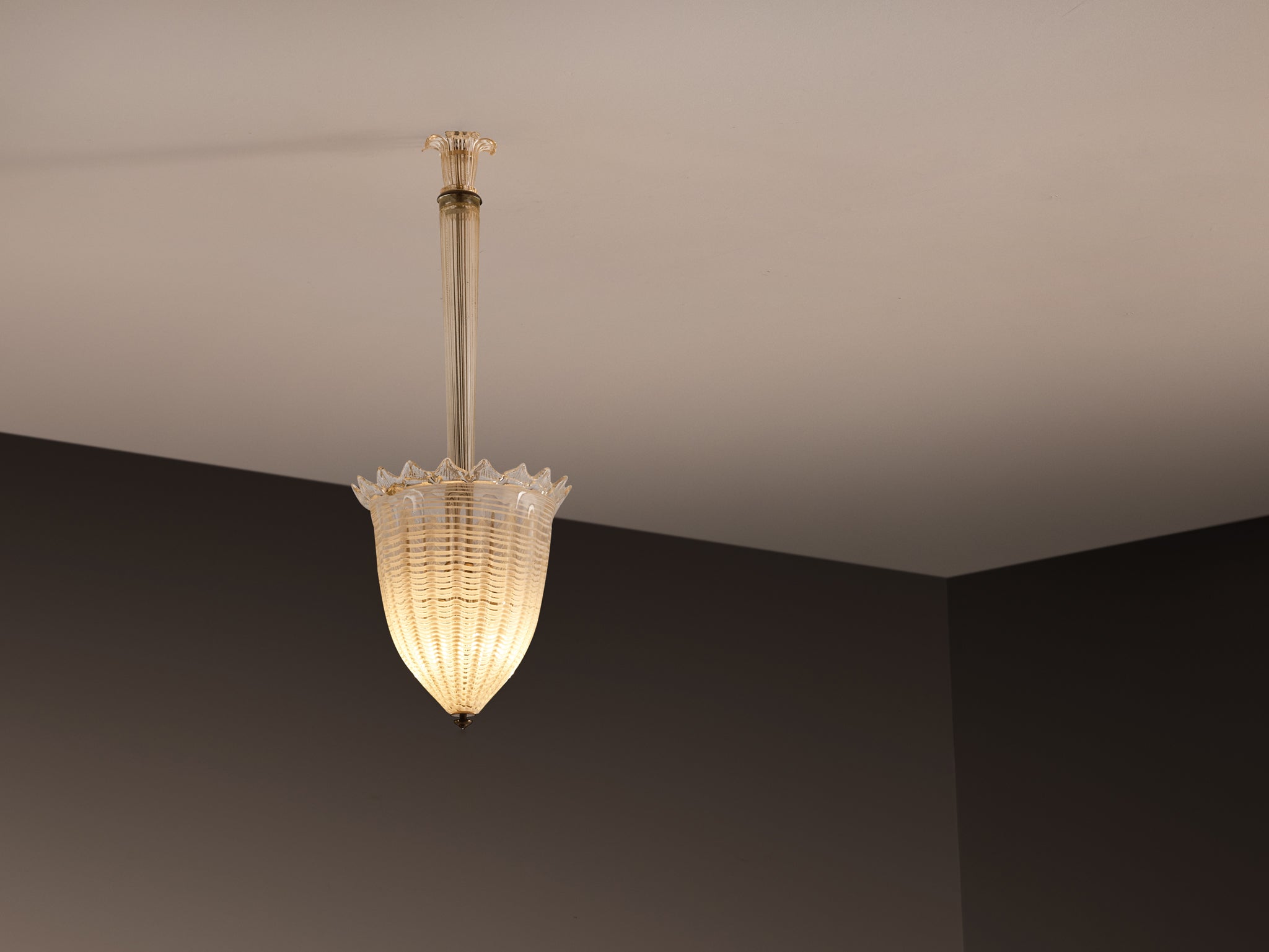 Barovier & Toso Italian Pendant Chandelier in Murano Glass