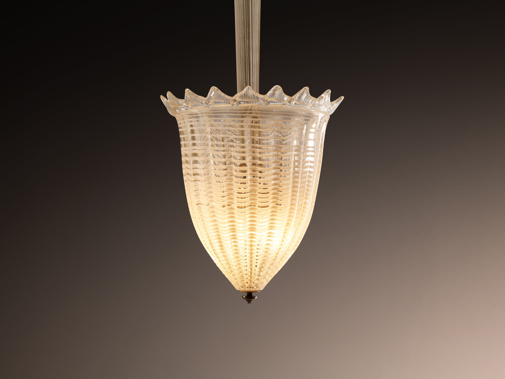 Barovier & Toso Italian Pendant Chandelier in Murano Glass