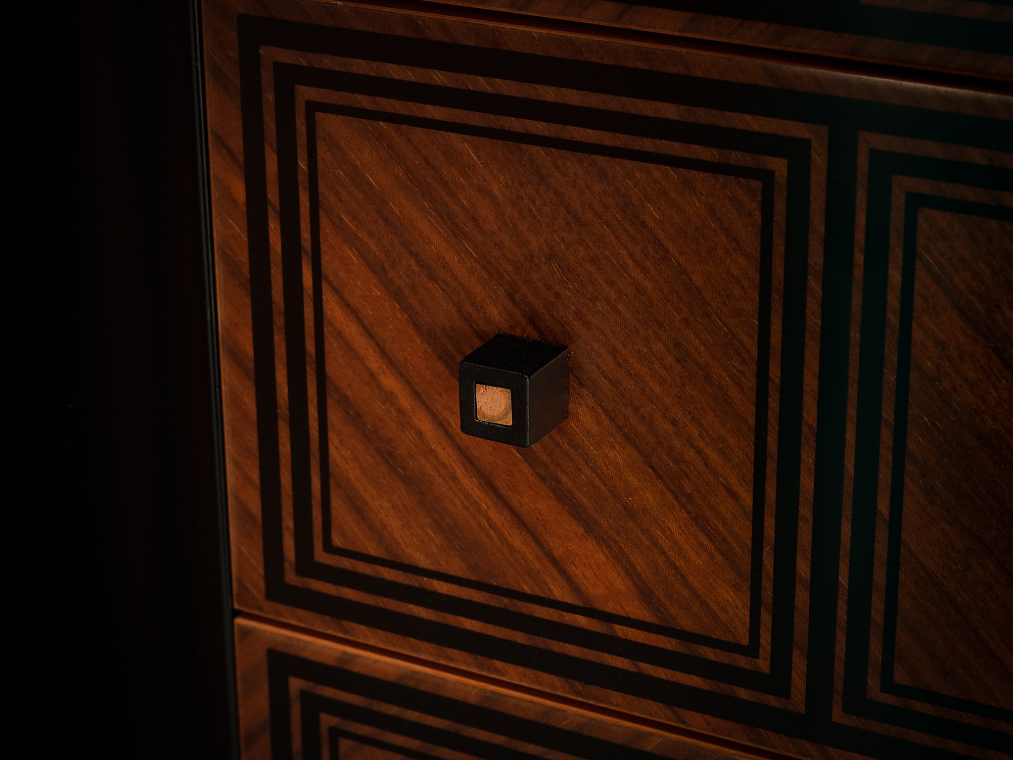 Italian Postmodern Sideboard with Geometric Front Case pieces and storage cabinets Morentz