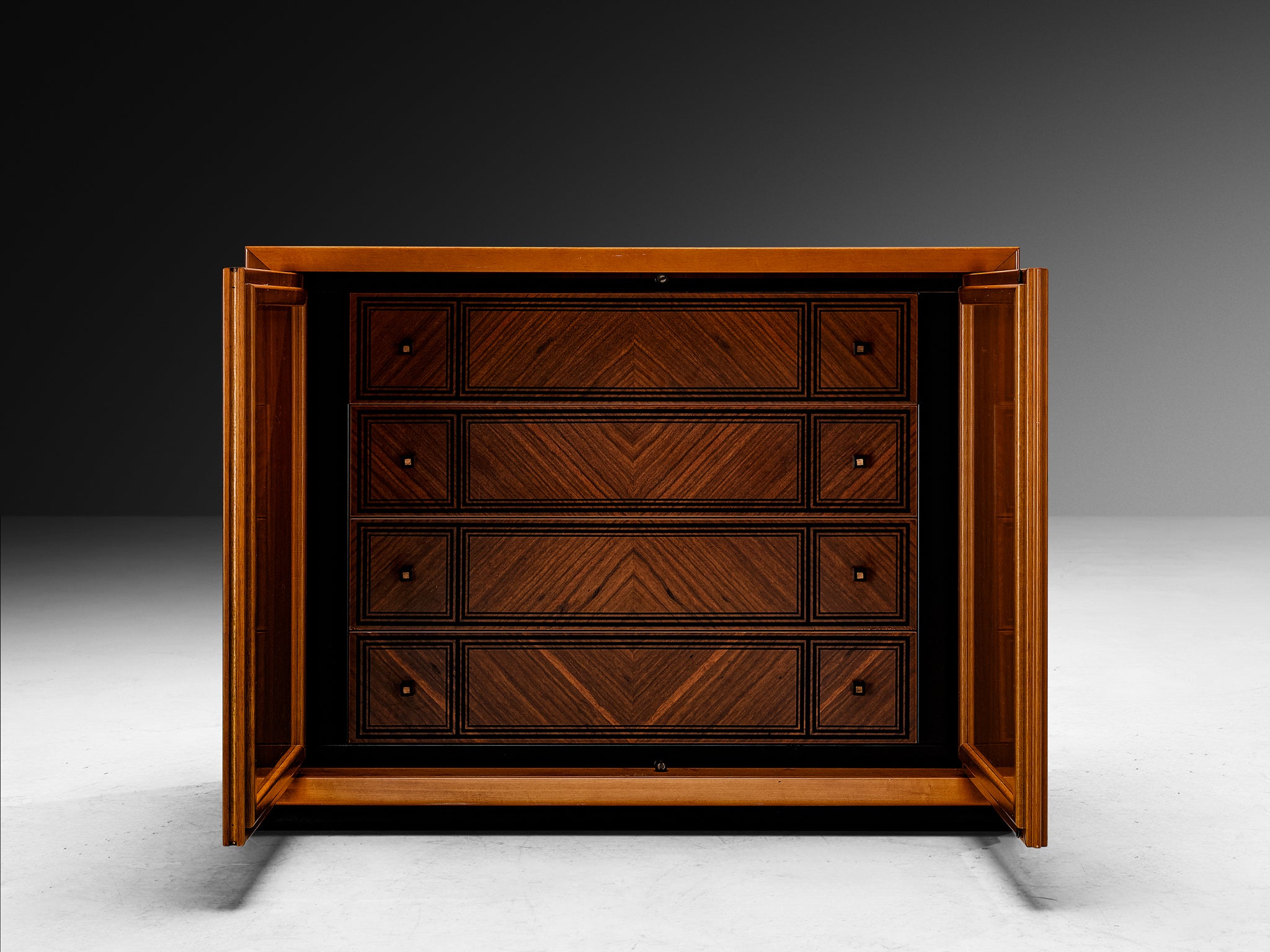 Italian Postmodern Sideboard with Geometric Front Case pieces and storage cabinets Morentz