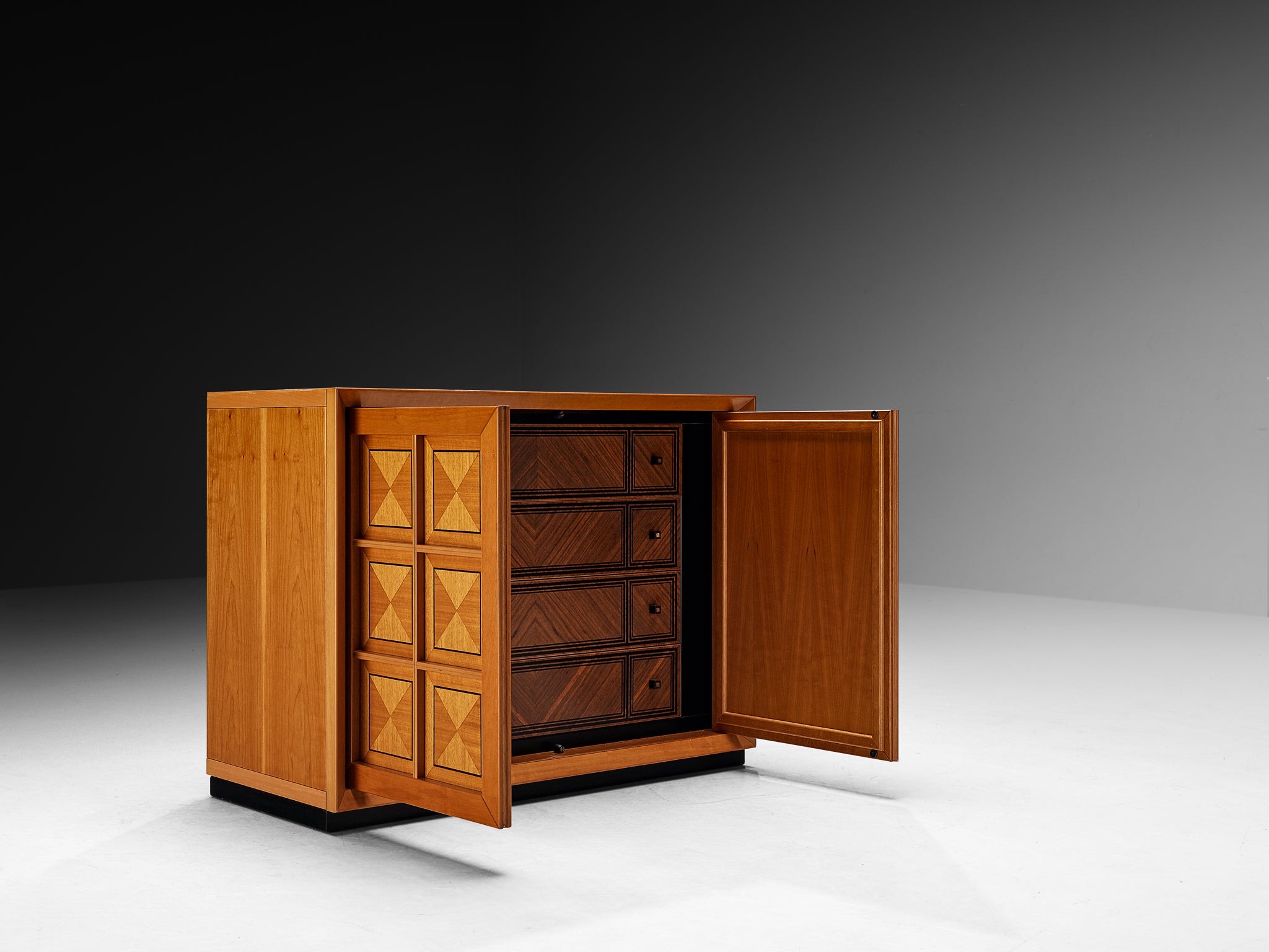 Italian Postmodern Sideboard with Geometric Front Case pieces and storage cabinets Morentz