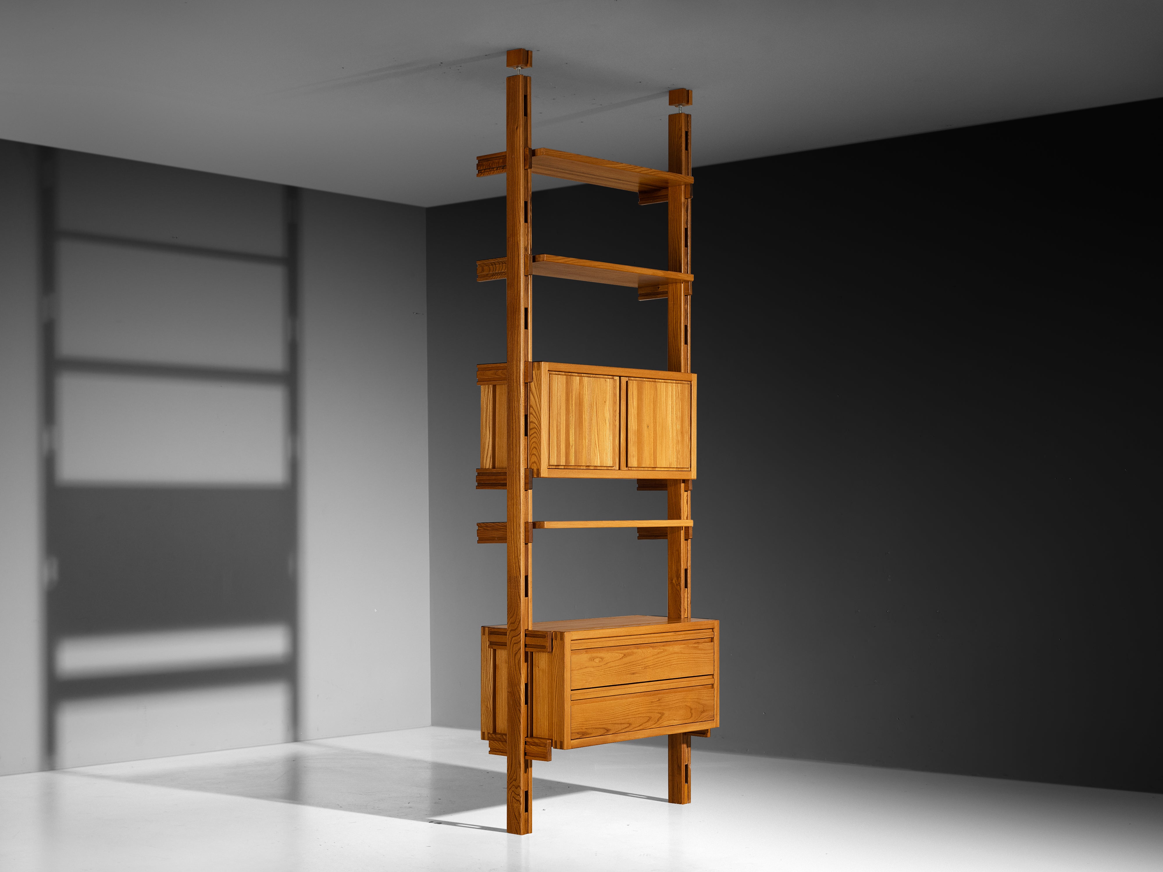 Galerie L'Orme Modular Wall Unit in Solid Elm Case pieces and storage cabinets Morentz