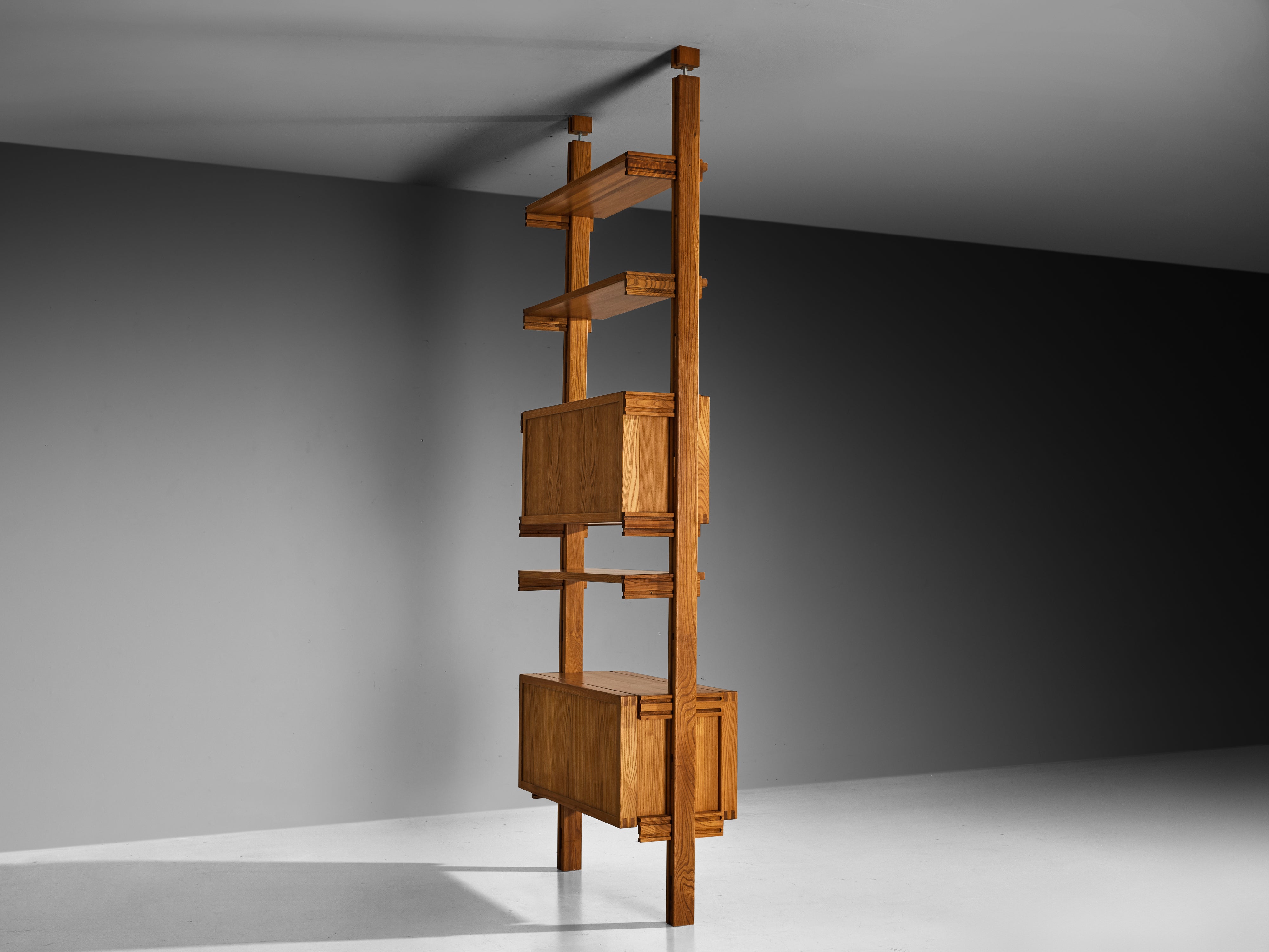 Galerie L'Orme Modular Wall Unit in Solid Elm Case pieces and storage cabinets Morentz