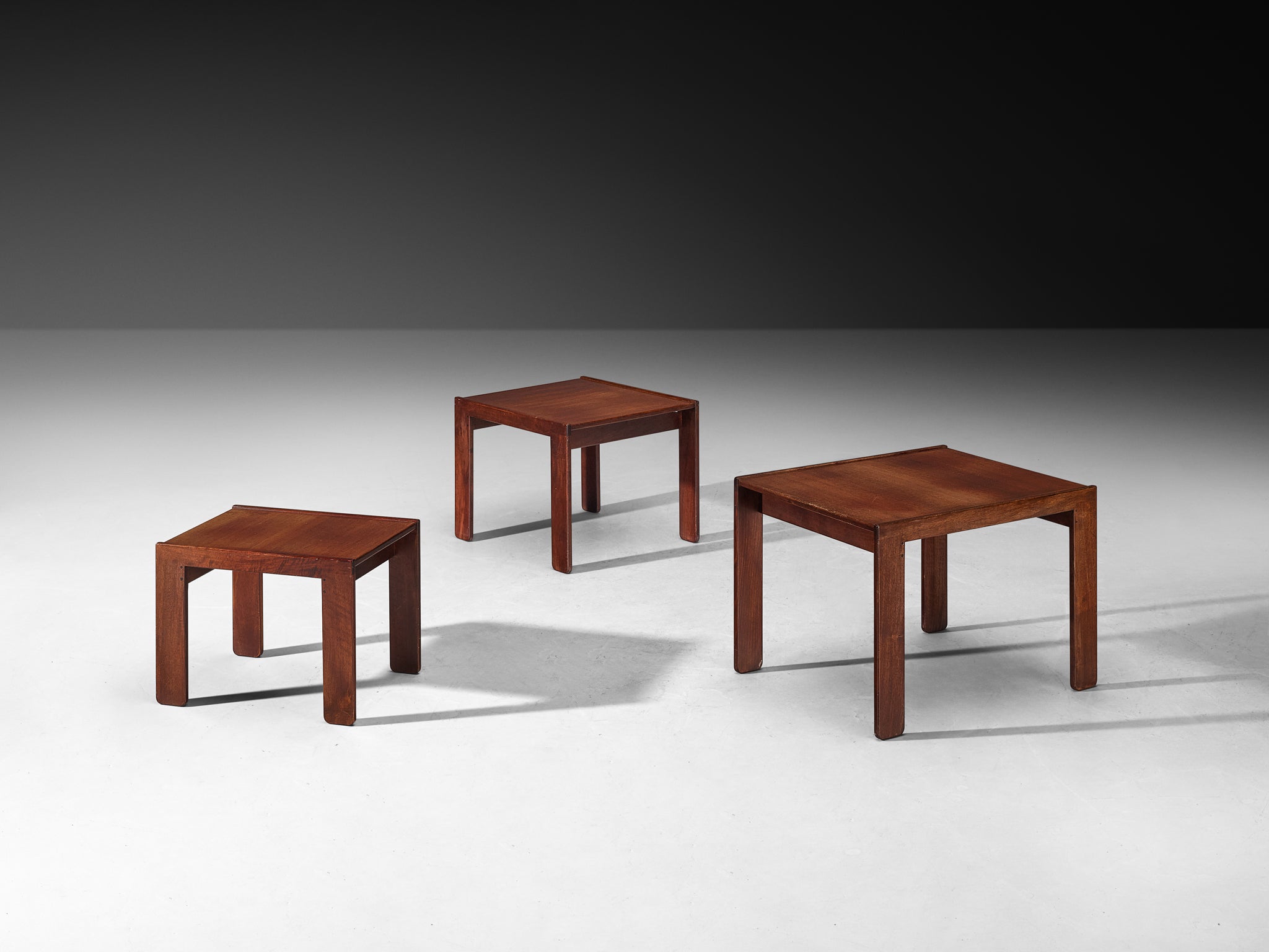 Afra & Tobia Scarpa for Cassina '777' Nesting Tables in Walnut Tables Morentz