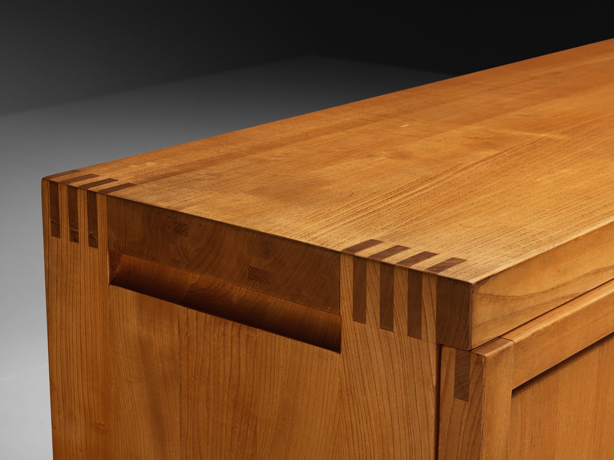 Early Pierre Chapo Sideboard 'R16' in Solid Elm Case pieces and storage cabinets Morentz