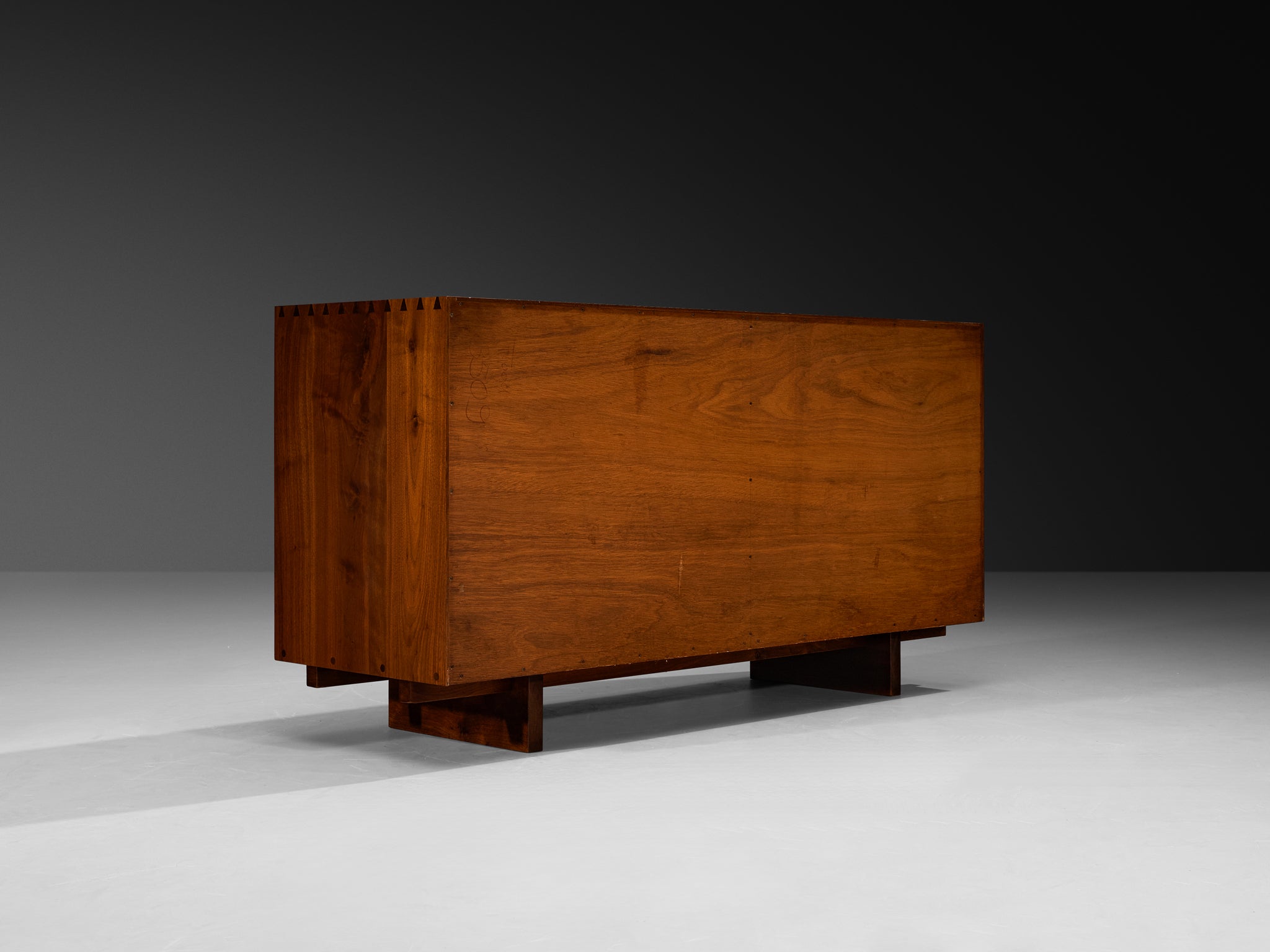 George Nakashima for George Nakashima Studio Double Chest of Drawers in Walnut Case pieces and storage cabinets Morentz
