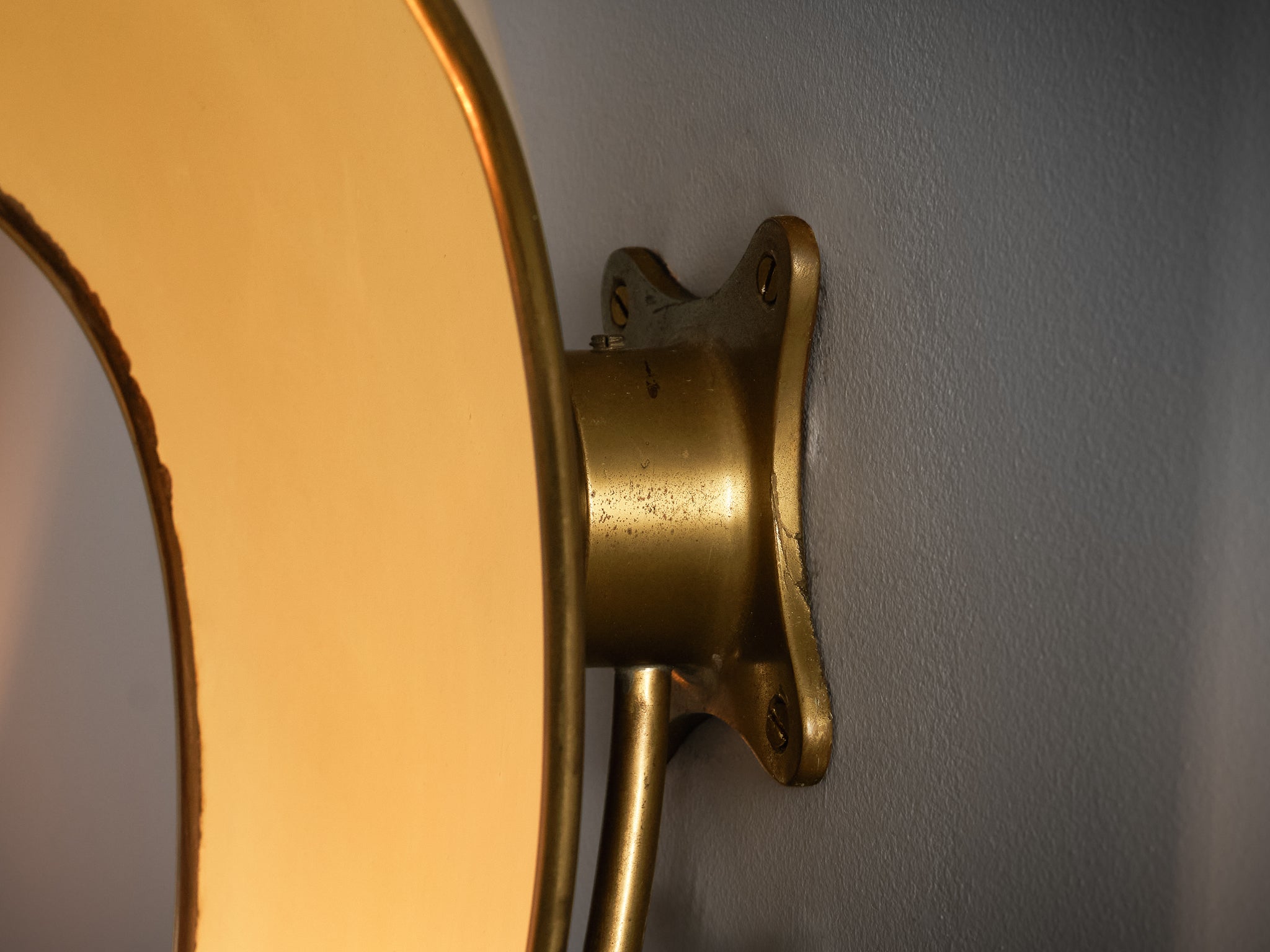 Rare Carl-Axel Acking '5017' Wall lights with Organic Shades in Perforated Brass Lighting Morentz