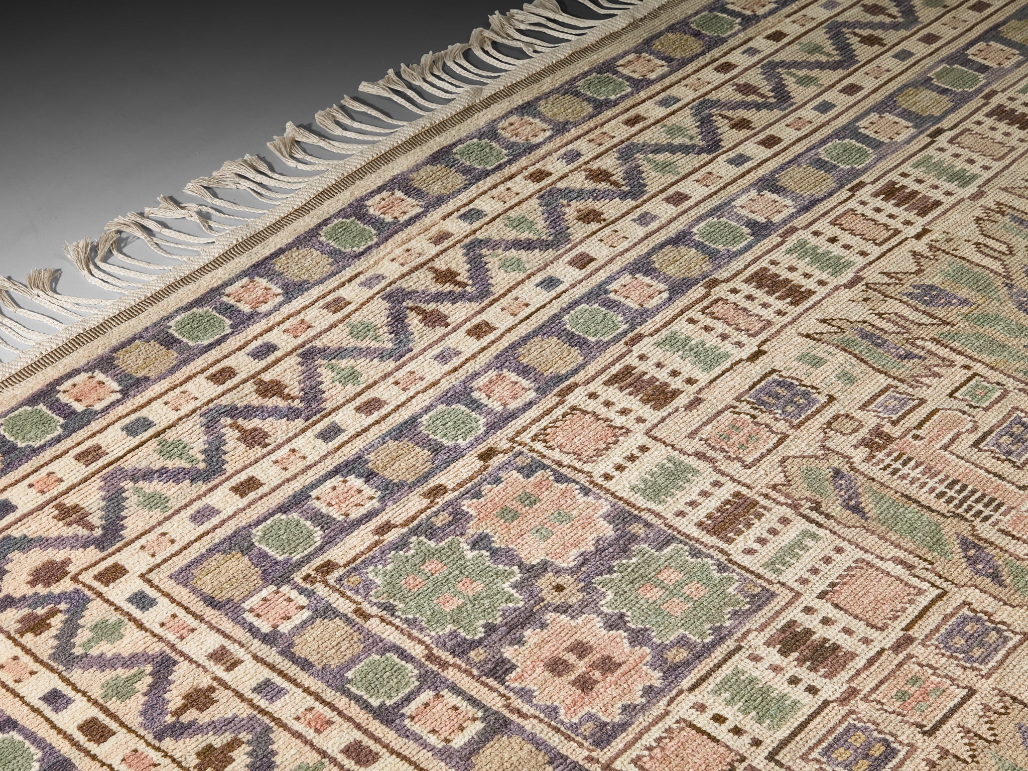 Märta Måås-Fjetterström Rare and Large 'Hästhagen' Carpet in Wool 522cm/205.51in. Rugs and Carpets Morentz