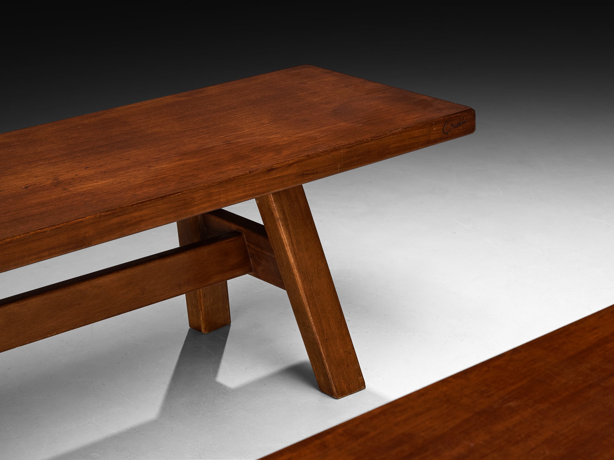 Giovanni Michelucci 'Torbecchia' Benches in Walnut Seating Morentz