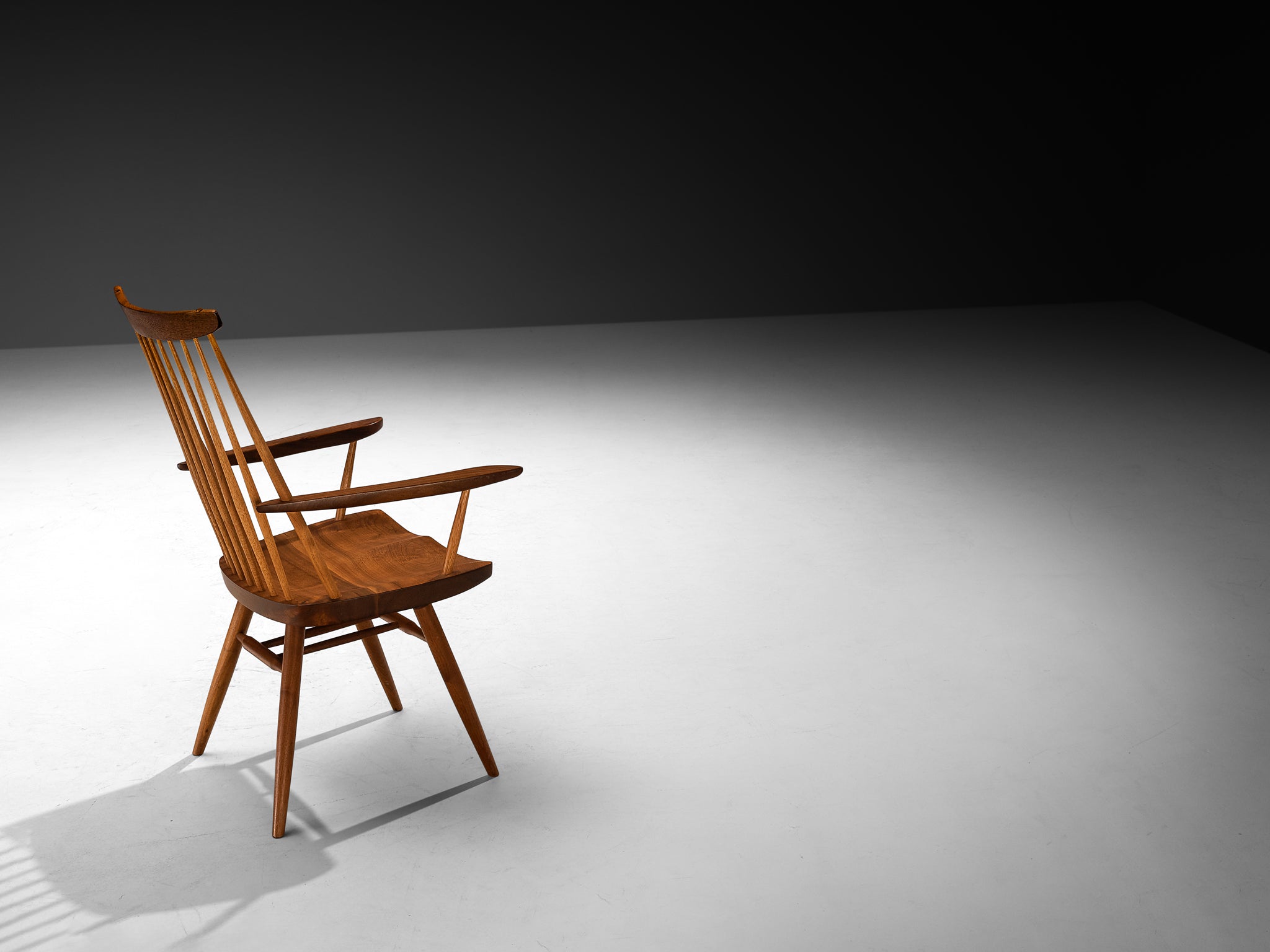 George Nakashima 'New' Armchair in Walnut and Hickory Seating Morentz