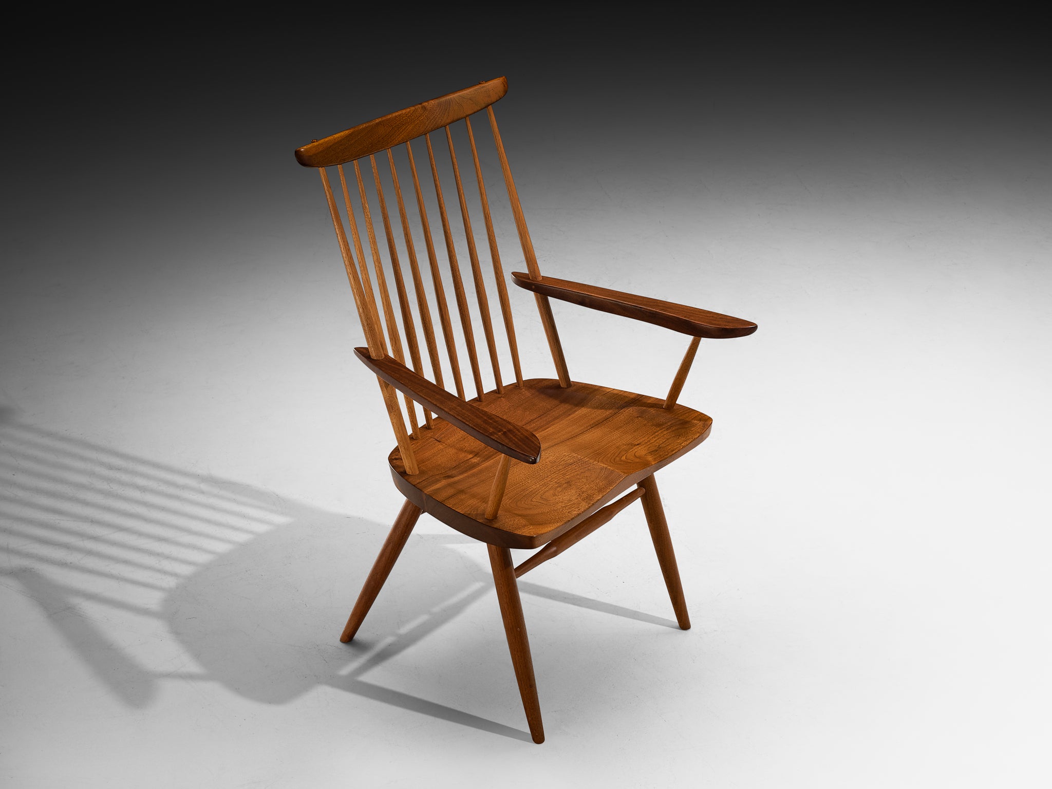 George Nakashima 'New' Armchair in Walnut and Hickory Seating Morentz