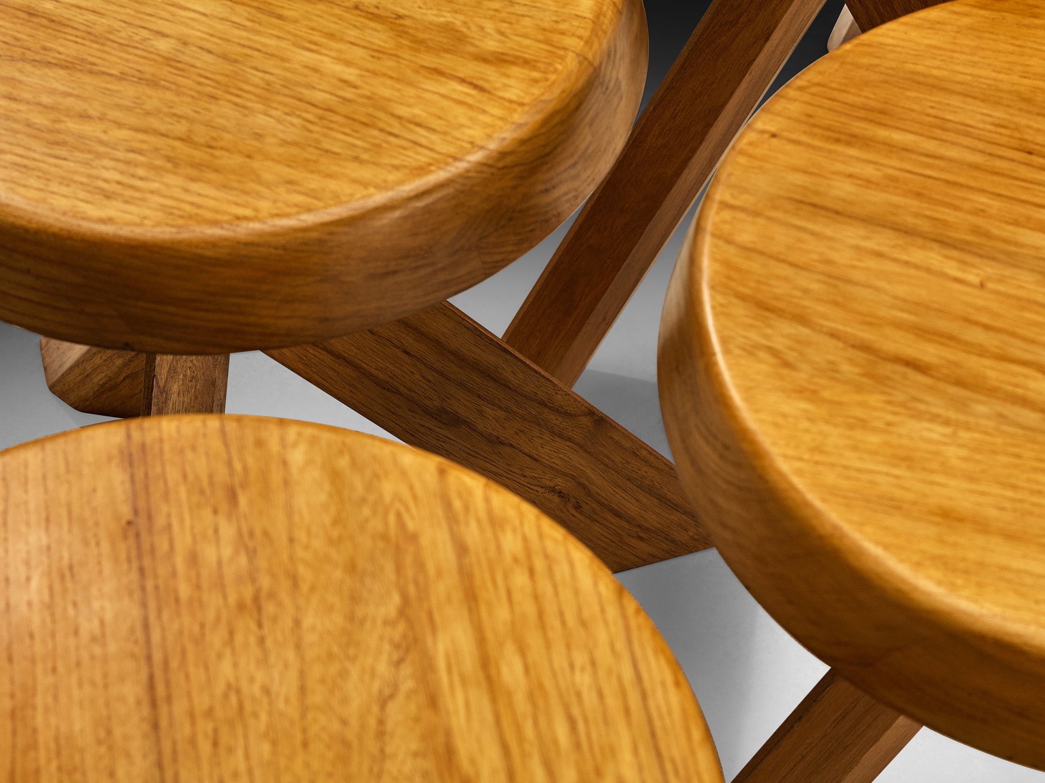 Pierre Chapo Stools 'S13A' in Solid Elm Seating Morentz