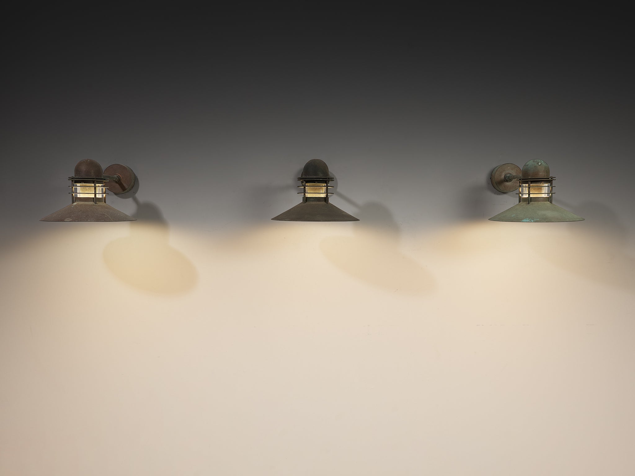 Homann & Kjær for Louis Poulson Wall Lamps ‘Nyhavn’ in Copper Lighting Morentz