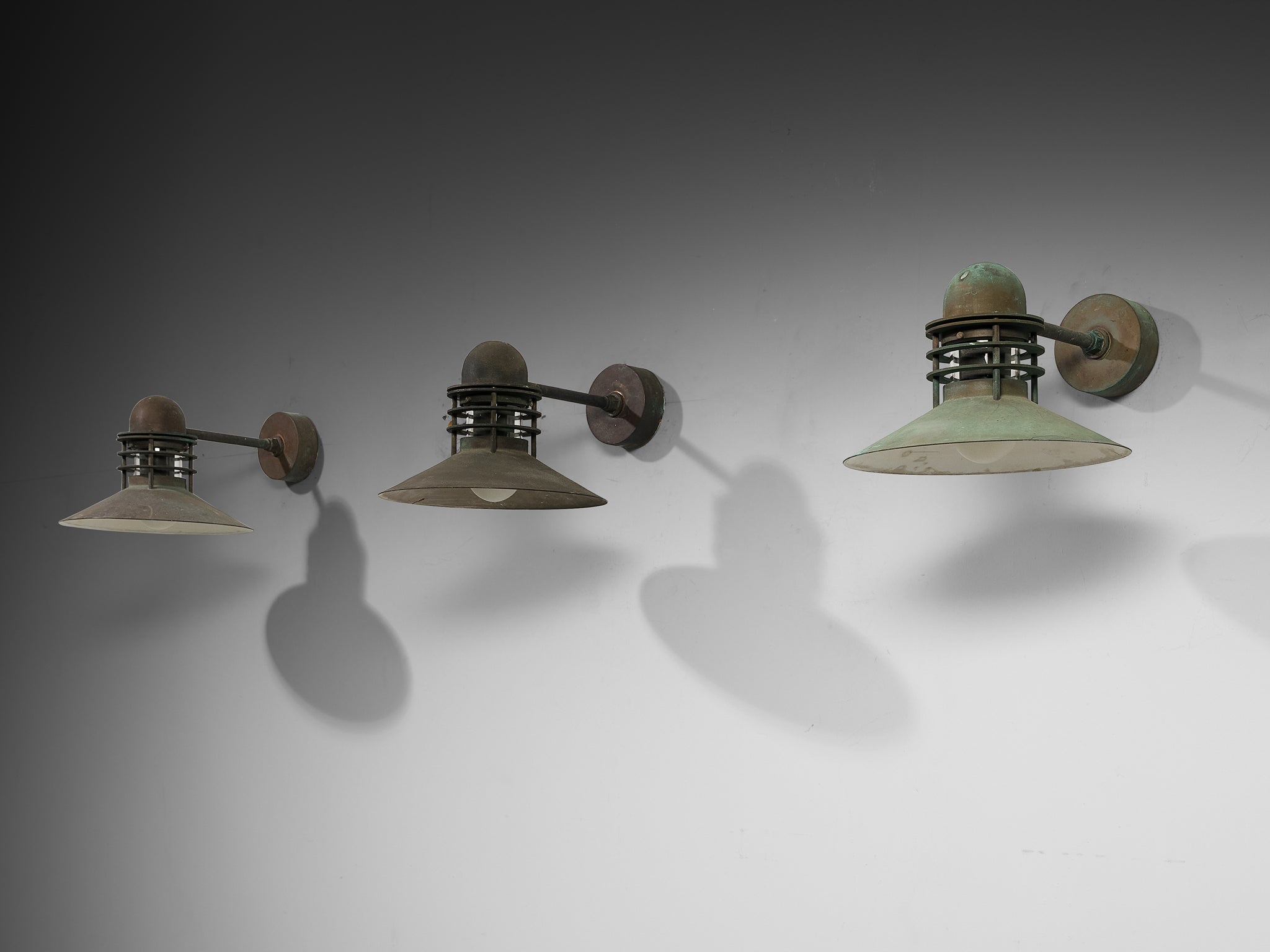 Homann & Kjær for Louis Poulson Wall Lamps ‘Nyhavn’ in Copper Lighting Morentz