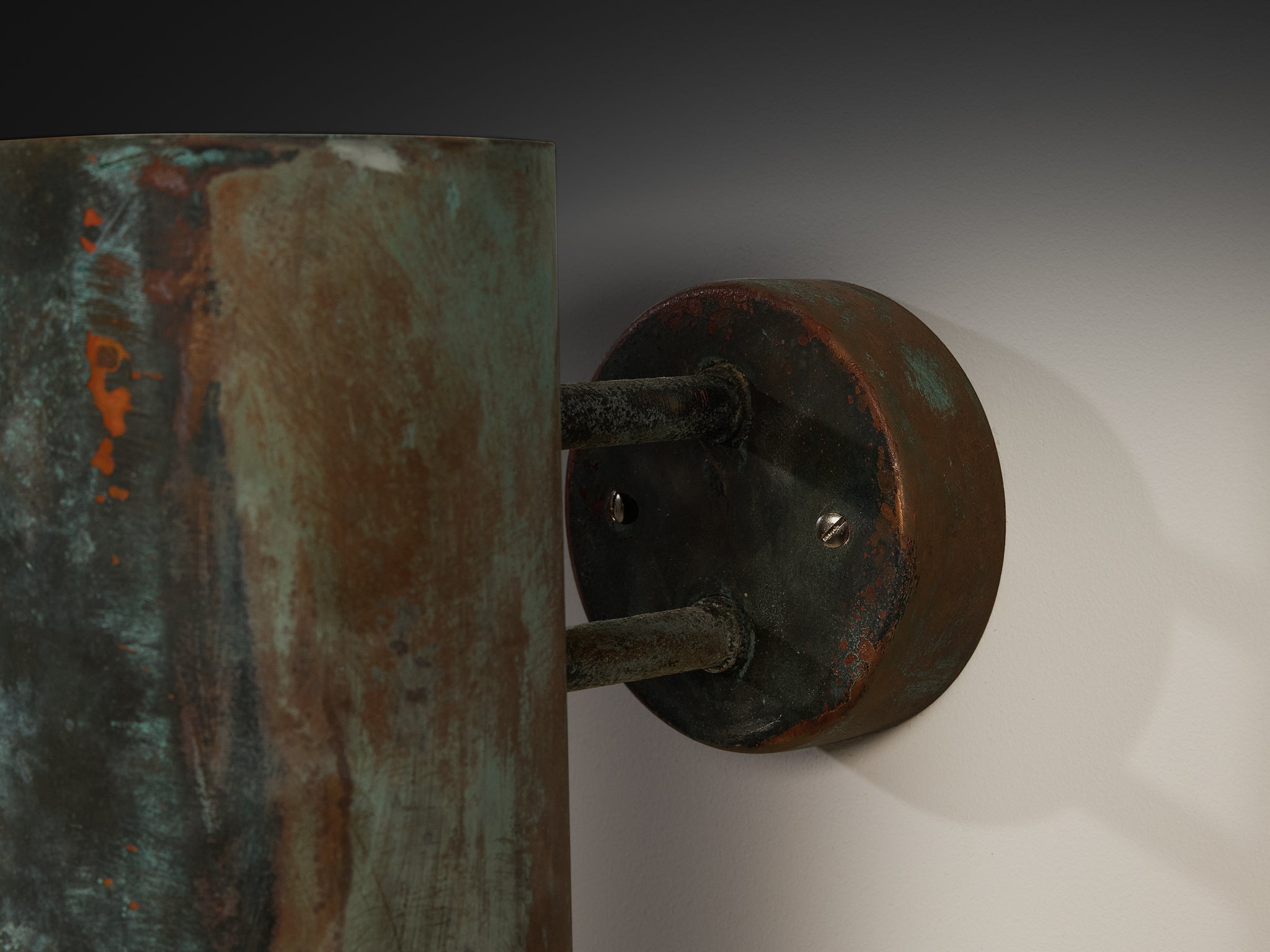Hans-Agne Jakobsson ‘Rulle’ Wall Lights in Patinated Copper Lighting Morentz