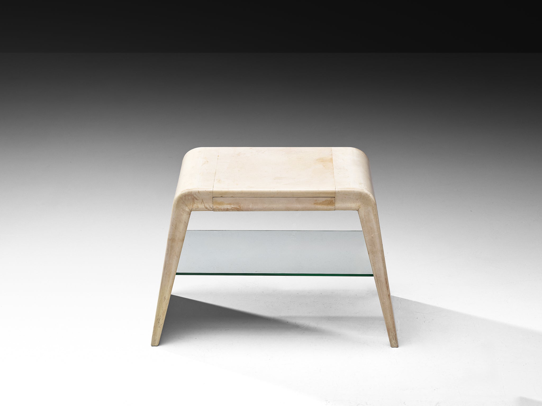 Valzania Italian Art Deco Bed or Side Tables in Parchment Tables Morentz