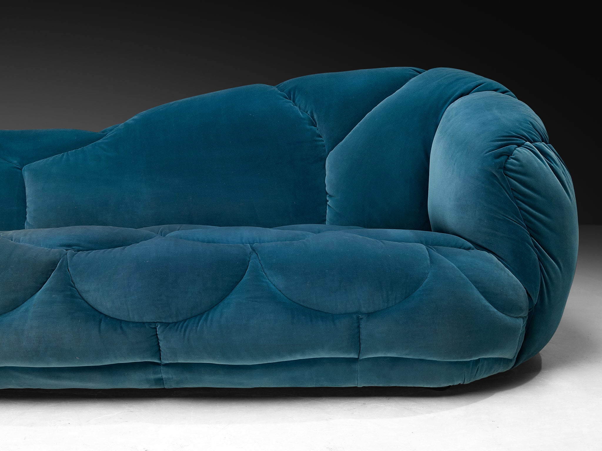 Howard Keith 'Cloud' Sofa Upholstered in Blue Velvet Seating Morentz
