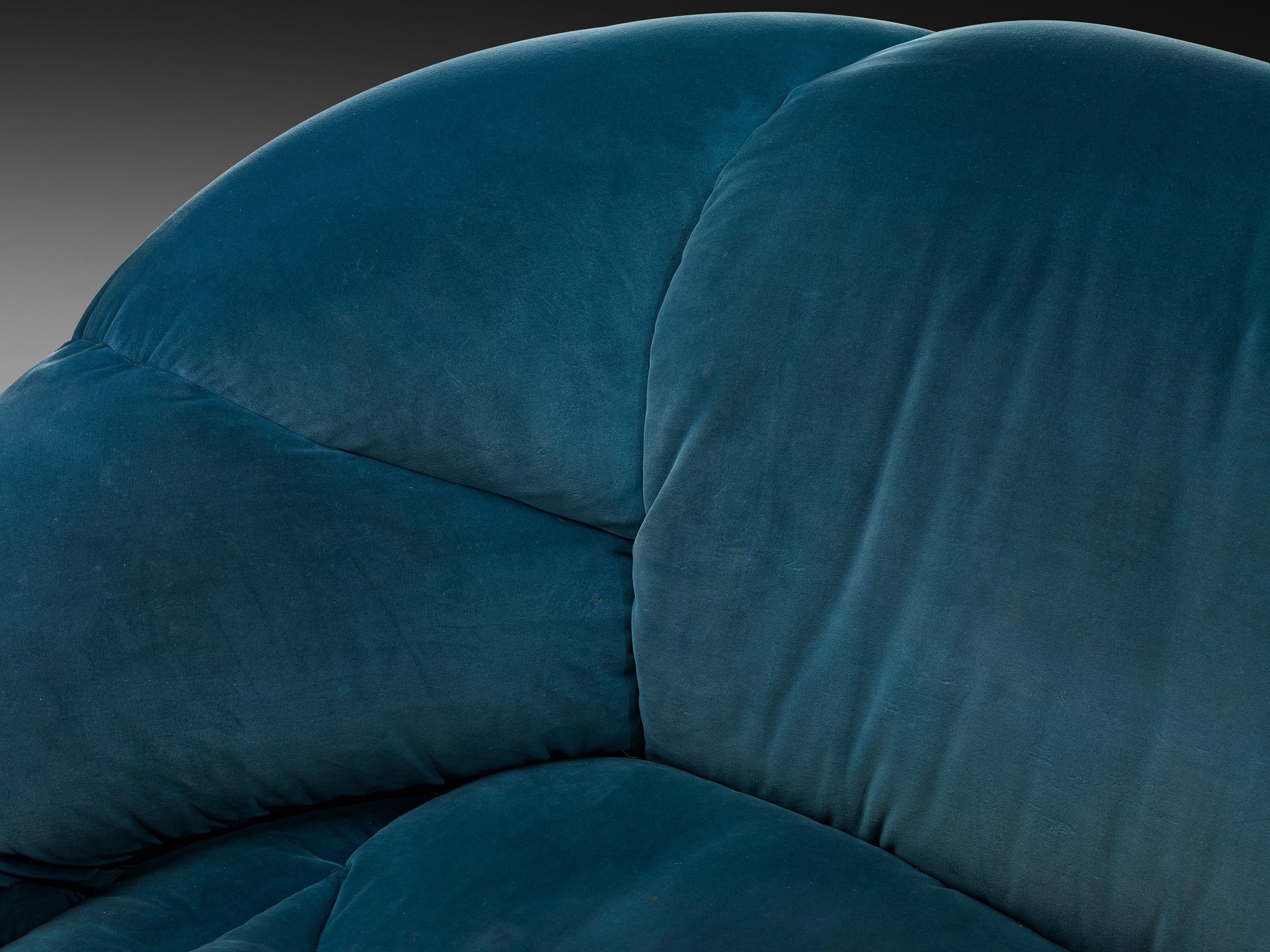 Howard Keith 'Cloud' Sofa Upholstered in Blue Velvet Seating Morentz