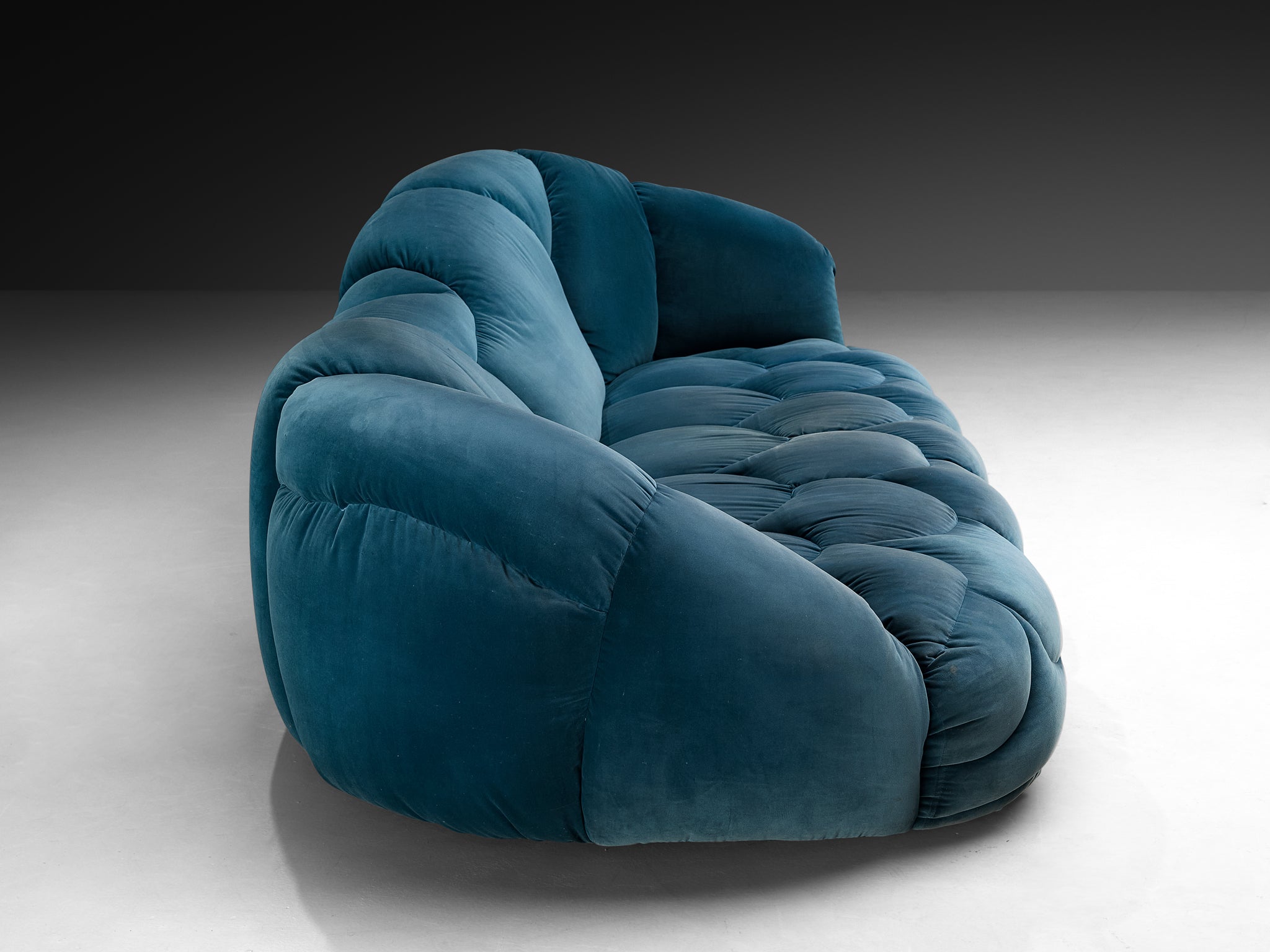 Howard Keith 'Cloud' Sofa Upholstered in Blue Velvet Seating Morentz