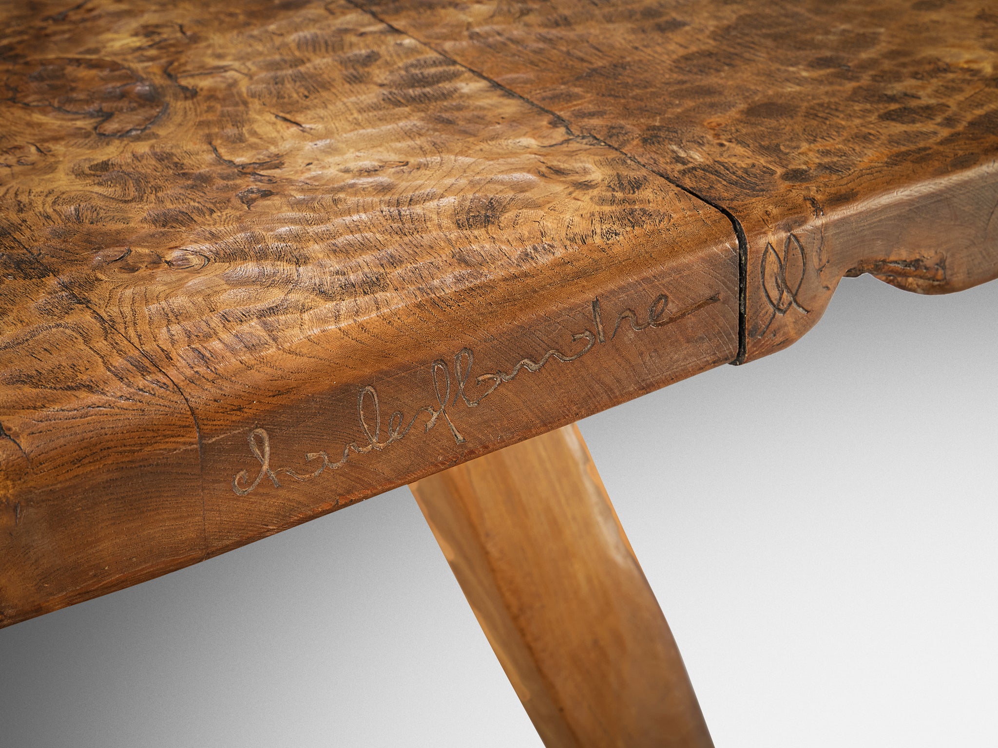 Charles Flandre Naturalistic Dining Table in Solid Elm Tables Morentz