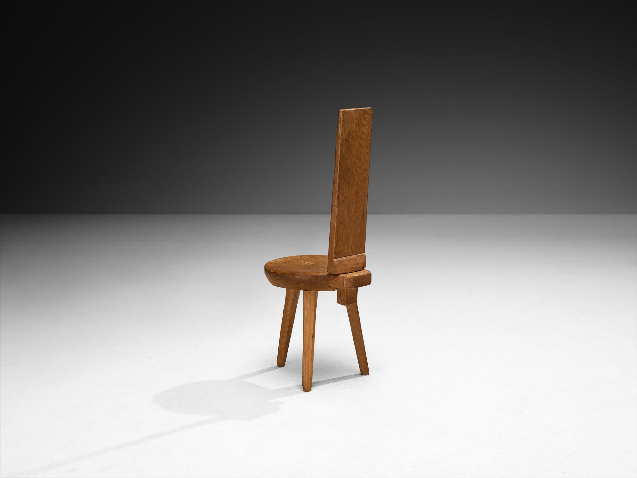 Charles Flandre Set of Six Naturalistic Chairs in Elm Seating Morentz