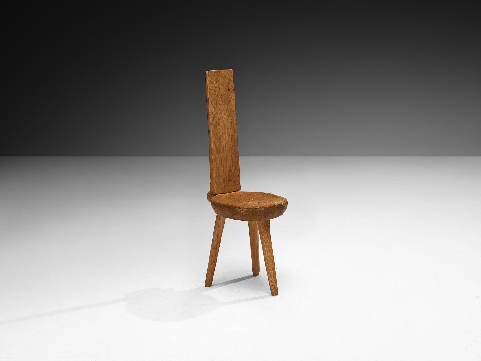 Charles Flandre Set of Six Naturalistic Chairs in Elm Seating Morentz