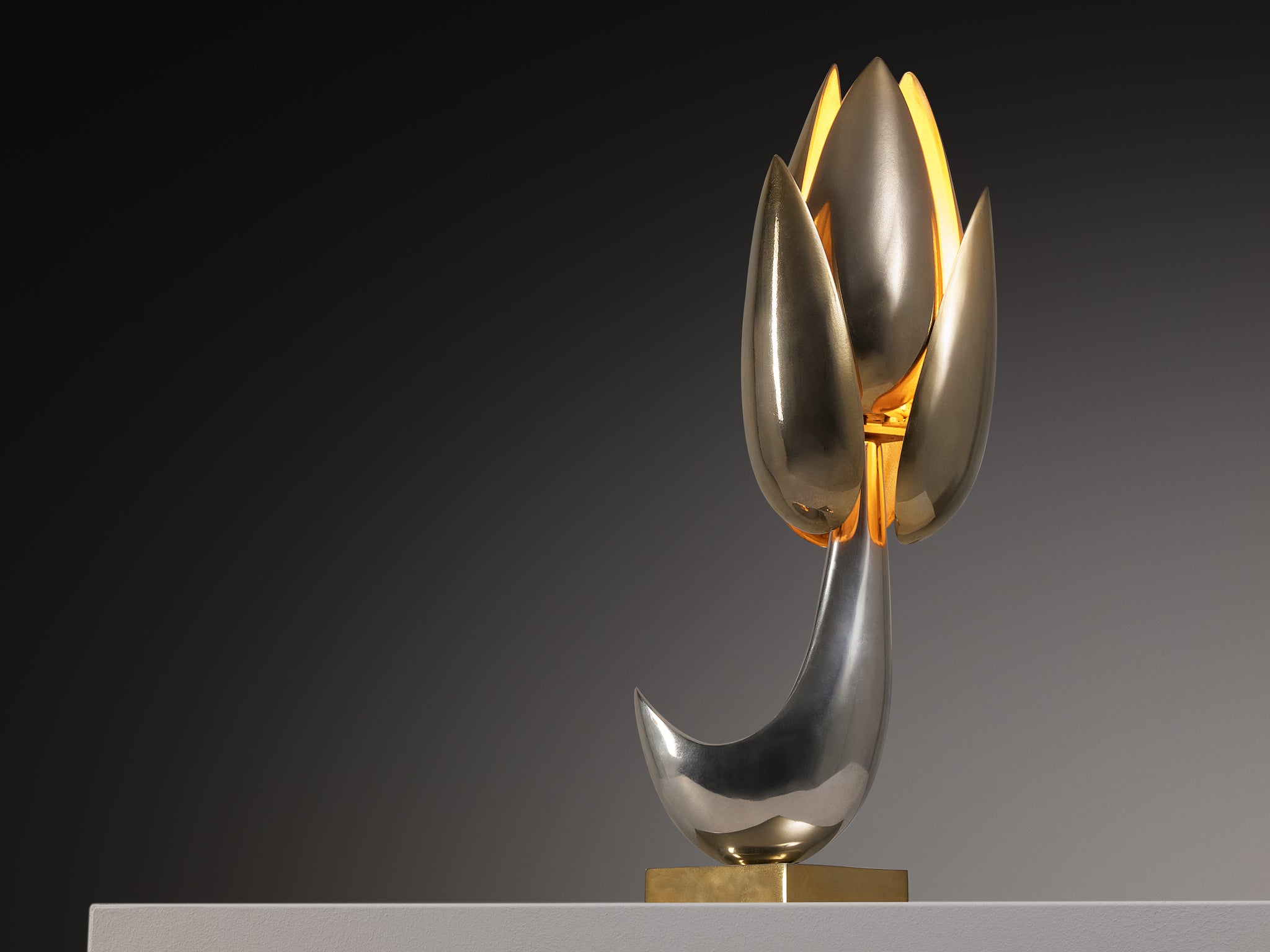 Atelier Michel Armand Sculptural 'Fleur' Table Lamp Lighting Morentz