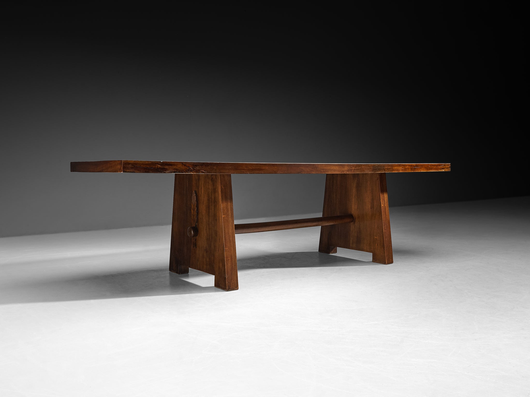 1920s Art Deco Dining Table in Walnut 280.5 cm / 110.43 in. Tables Morentz