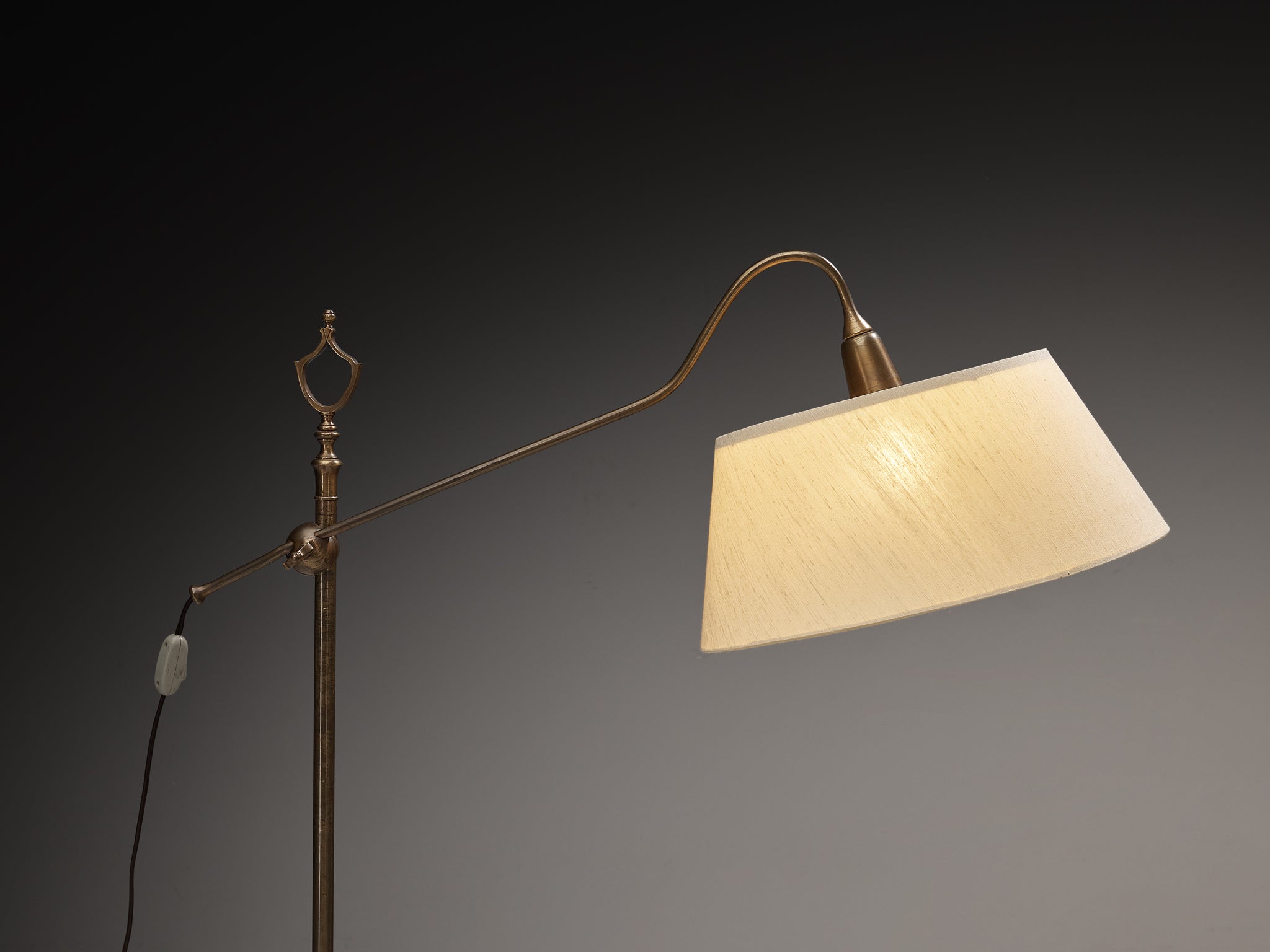 Giuseppe Ostuni for O-Luce 'Meridiana' Floor Lamp in Brass and Marble Lighting Morentz
