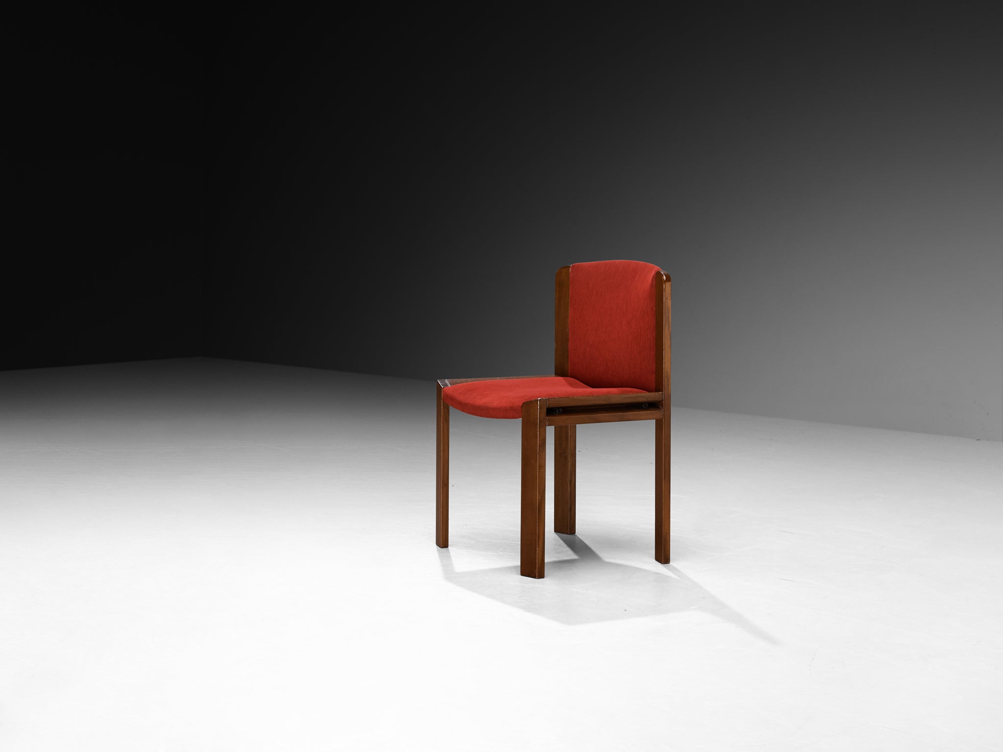 Joe Colombo for Pozzi Set of Eight '300' Dining Chairs in Red Upholstery Seating Morentz