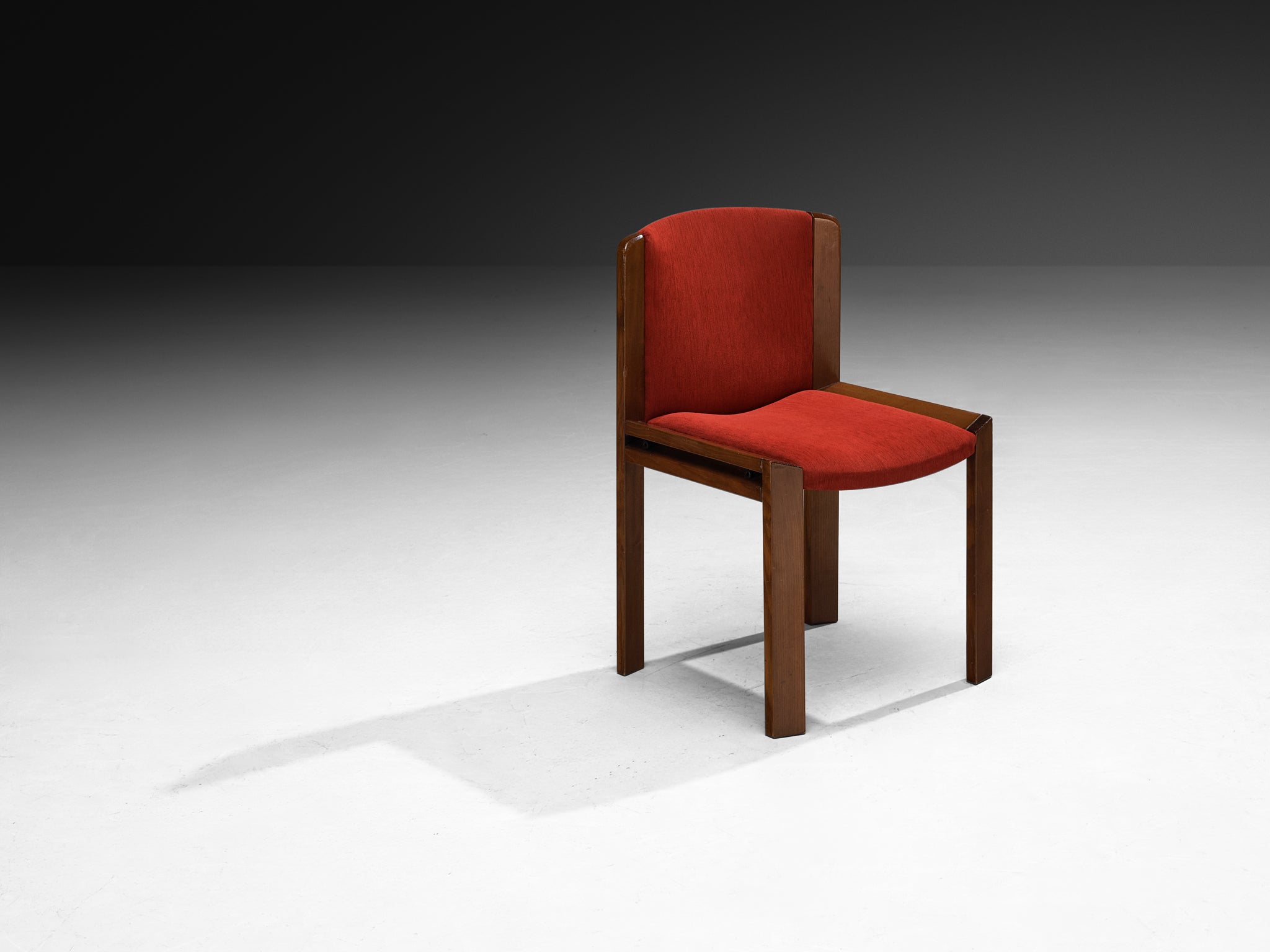 Joe Colombo for Pozzi Set of Eight '300' Dining Chairs in Red Upholstery Seating Morentz