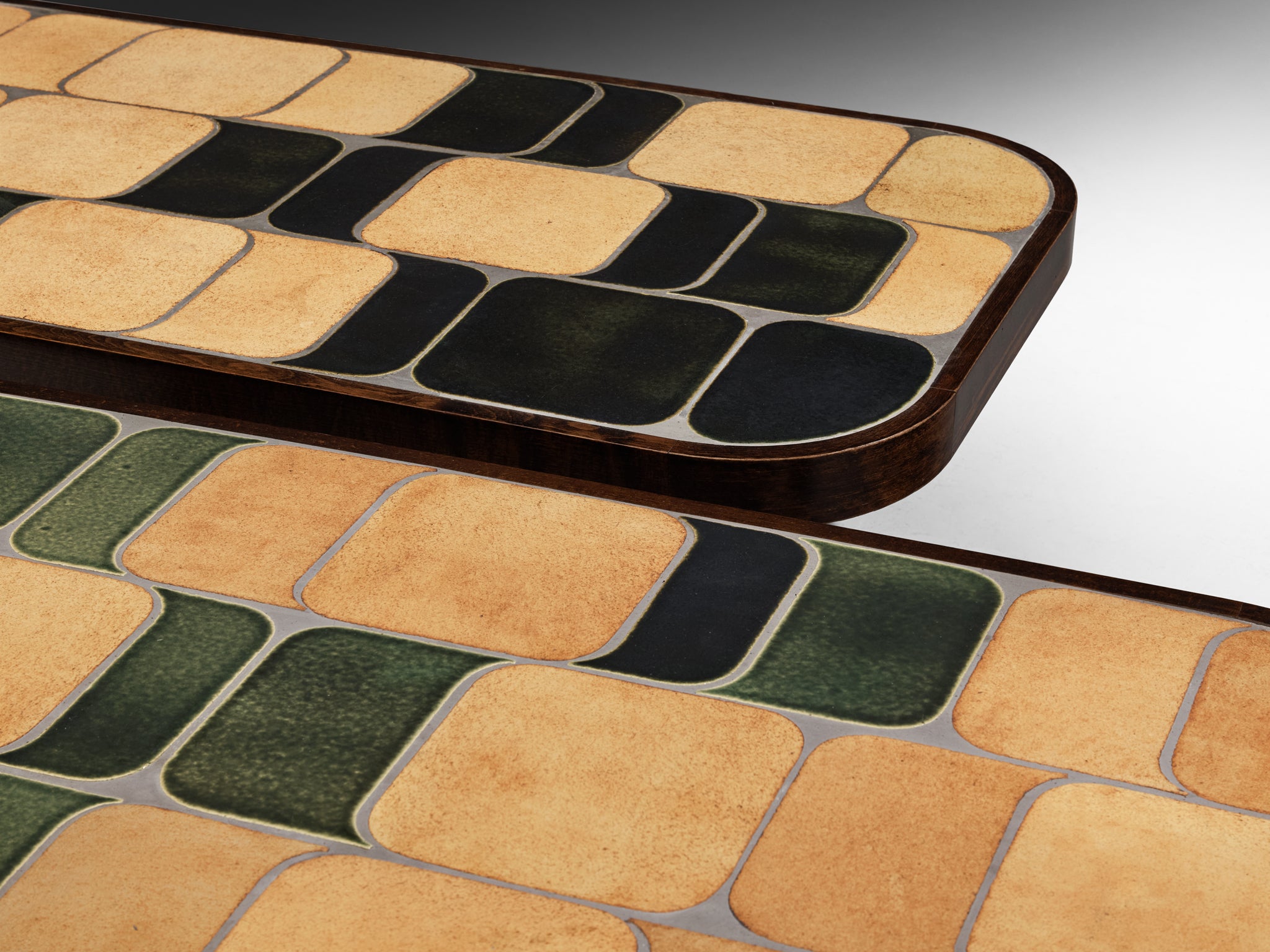 Roger Capron ‘Sou-Chong’ Coffee Tables in Ceramic and Wood Tables Morentz