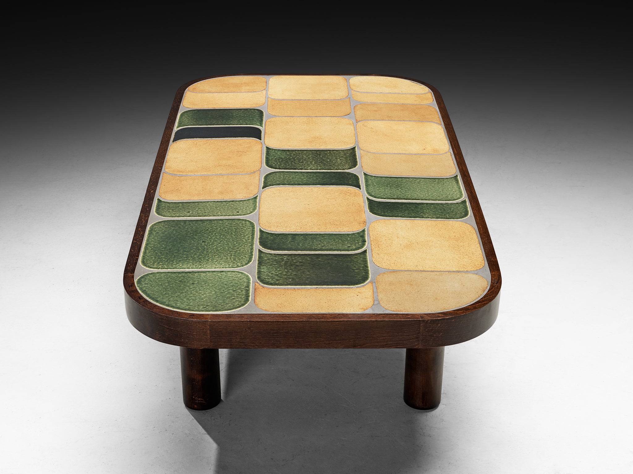 Roger Capron ‘Sou-Chong’ Coffee Table in Ceramic and Wood Tables Morentz
