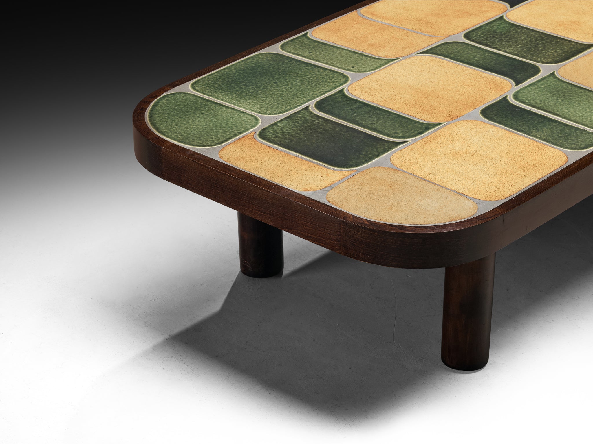 Roger Capron ‘Sou-Chong’ Coffee Table in Ceramic and Wood Tables Morentz