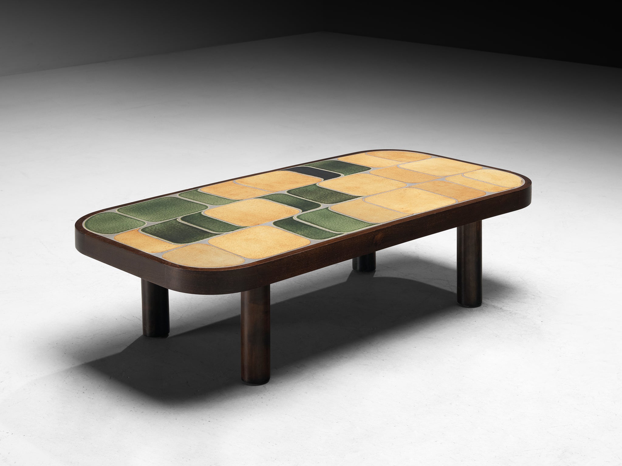 Roger Capron ‘Sou-Chong’ Coffee Table in Ceramic and Wood Tables Morentz